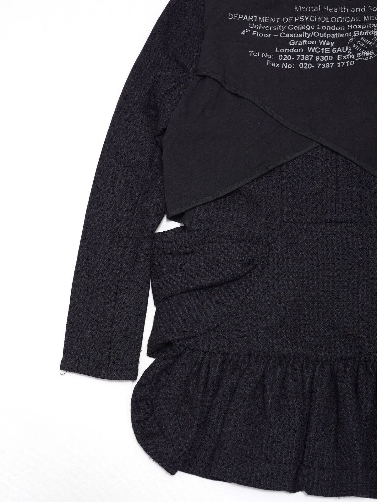 Other Robert Cary Williams Navy Wool Striped Long Blazer Jacket Size XS / US 0-2 / IT 36-38 - 17 Thumbnail