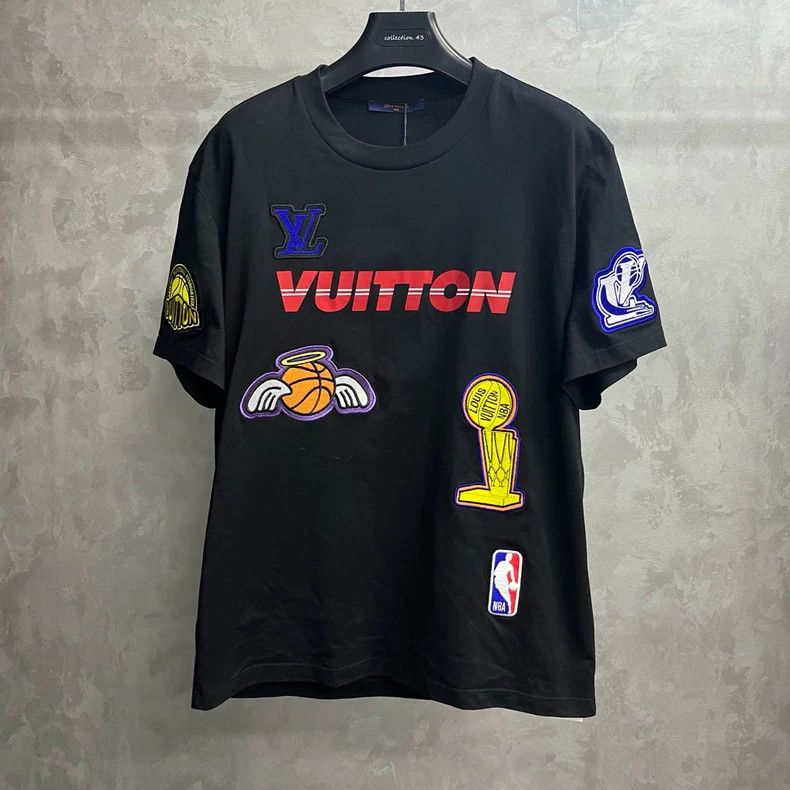 Louis Vuitton Louis Vuitton Black NBA Multi-Logo Crew Neck Monogrammed Lo Size US XL / EU 56 / 4 - 1 Thumbnail