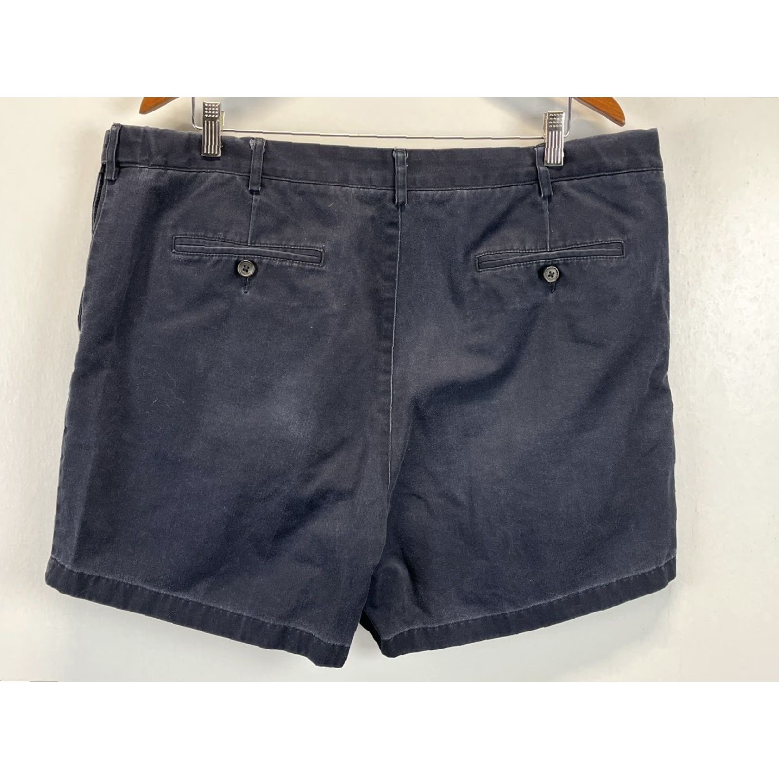 Lands' End Lands’ End Shorts Pleated Chino Traditional Fit Sz 42 Navy GUC Mens Size US 42 / EU 58 - 2 Thumbnail