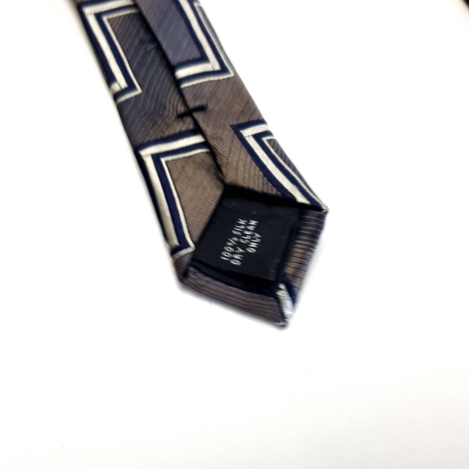 Joseph & Feiss Joseph & Feiss Brown Gray Woven Wide Abstract Silk Tie Size ONE SIZE - 4 Thumbnail