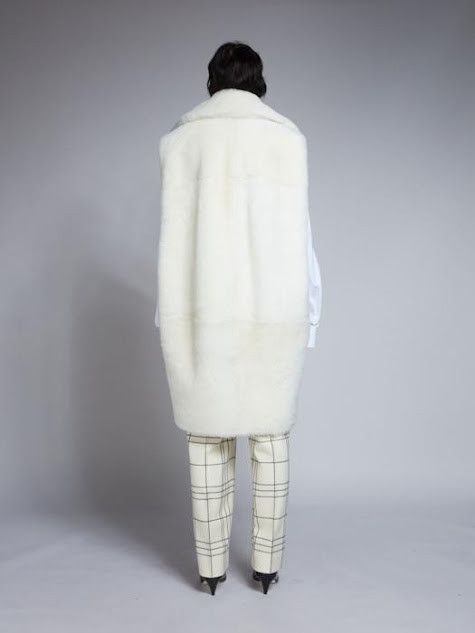 Marni oc11z0525 Faux Fur Gilet in White Size XL / US 12-14 / IT 48-50 - 2 Thumbnail