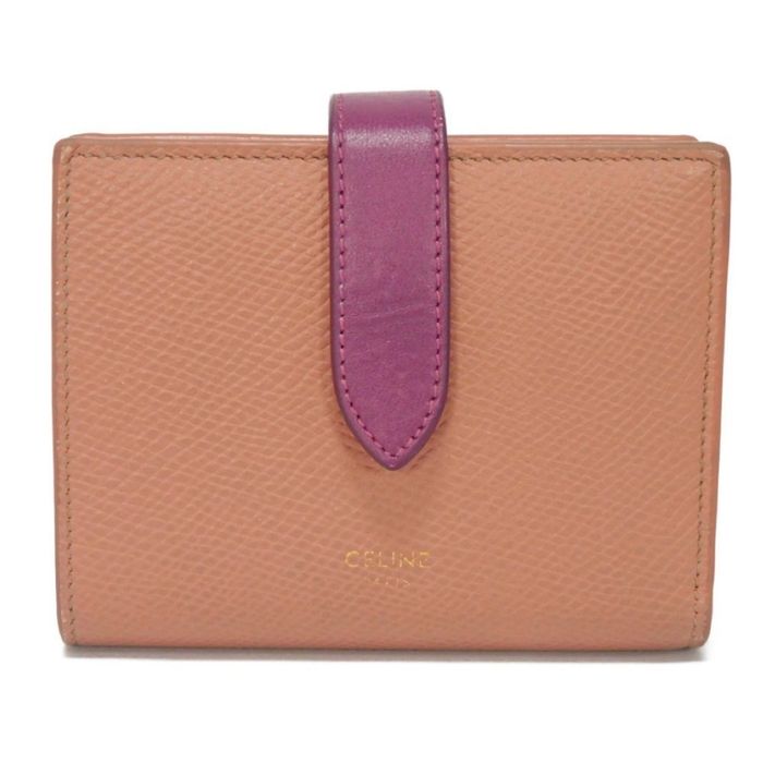 CELINE Small Strap Wallet Antique Rose x Wild Berry Calfskin 10H263BRU.24SW  TGIS