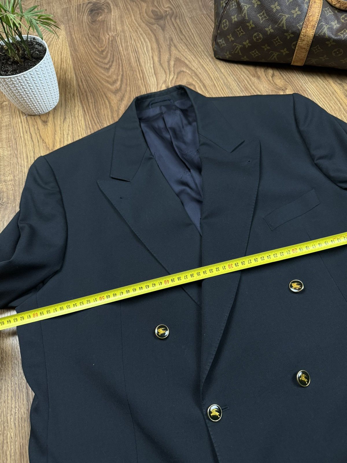 Burberry Vintage wool navy blazer Burberry original luxury item Size 54L - 6 Thumbnail