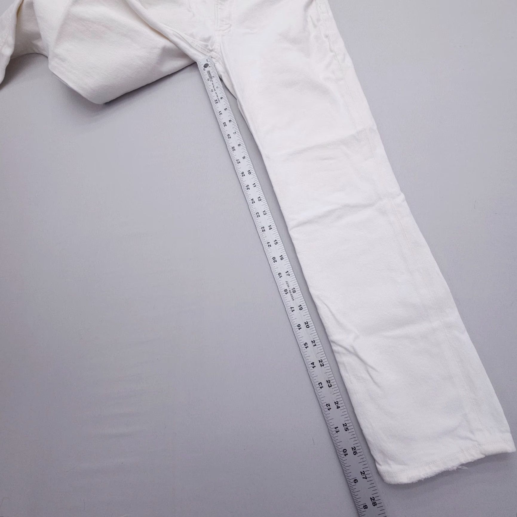 Agolde AGOLDE Willow Mid Rise Slim Straight Cropped Jeans Women 27 White Light Wash Denim 5-Pocket Stretch Size 27" / US 4 / IT 40 - 4 Thumbnail