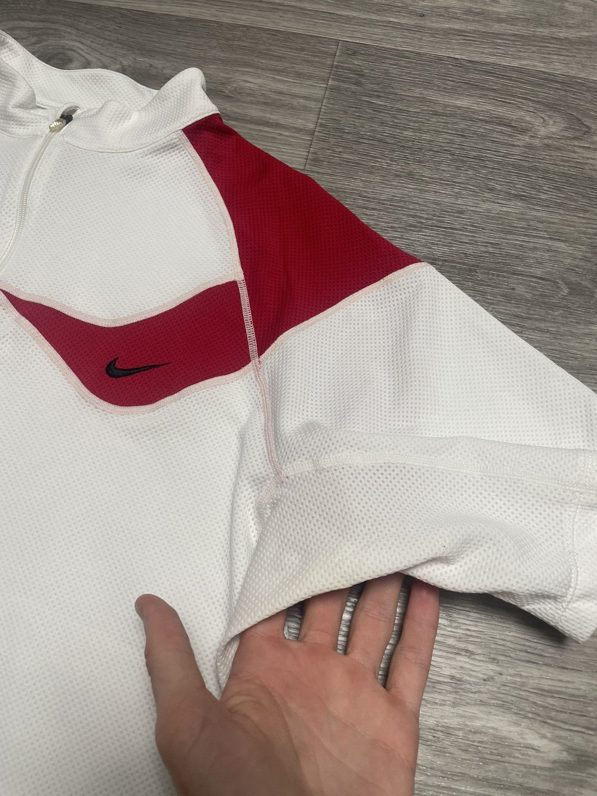 Nike Vintage Nike Fit Sportswear Half Zip-Up T-Shirt Size US L / EU 52-54 / 3 - 7 Thumbnail