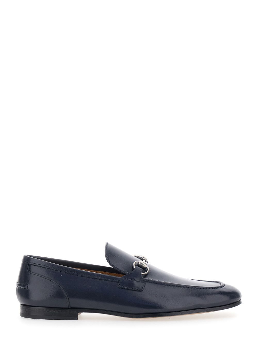 Gucci Blue Loafers 'Jordan' with Horsebit on the Front and Low Heel in Leather for Men Size US 9 / EU 42 - 1 Thumbnail