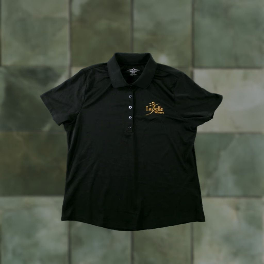 Vintage VINTAGE Landmark Polo Shirt Women XL Black Solid Short Sleeve Casual Preppy Size XL / US 12-14 / IT 48-50 - 1 Thumbnail