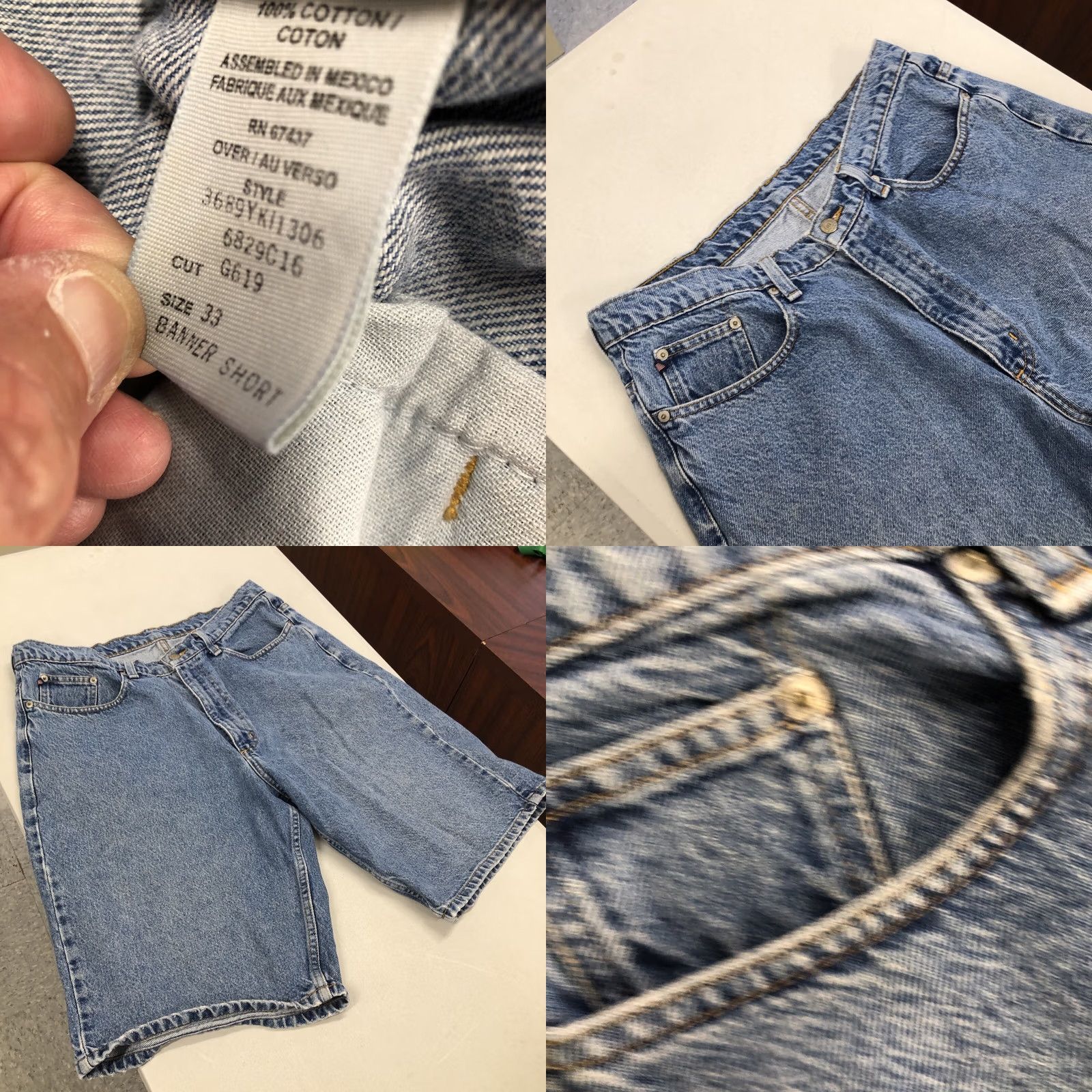 Polo Ralph Lauren VINTAGE Polo Ralph Lauren Denim Shorts Banner Flag 80s 90s Distressed Blue Polo Ralph Lauren Mens 33 34x11 34x11 Regular Inseam 11" Relaxed High Rise Size US S / EU 44-46 / 1 - 8 Thumbnail