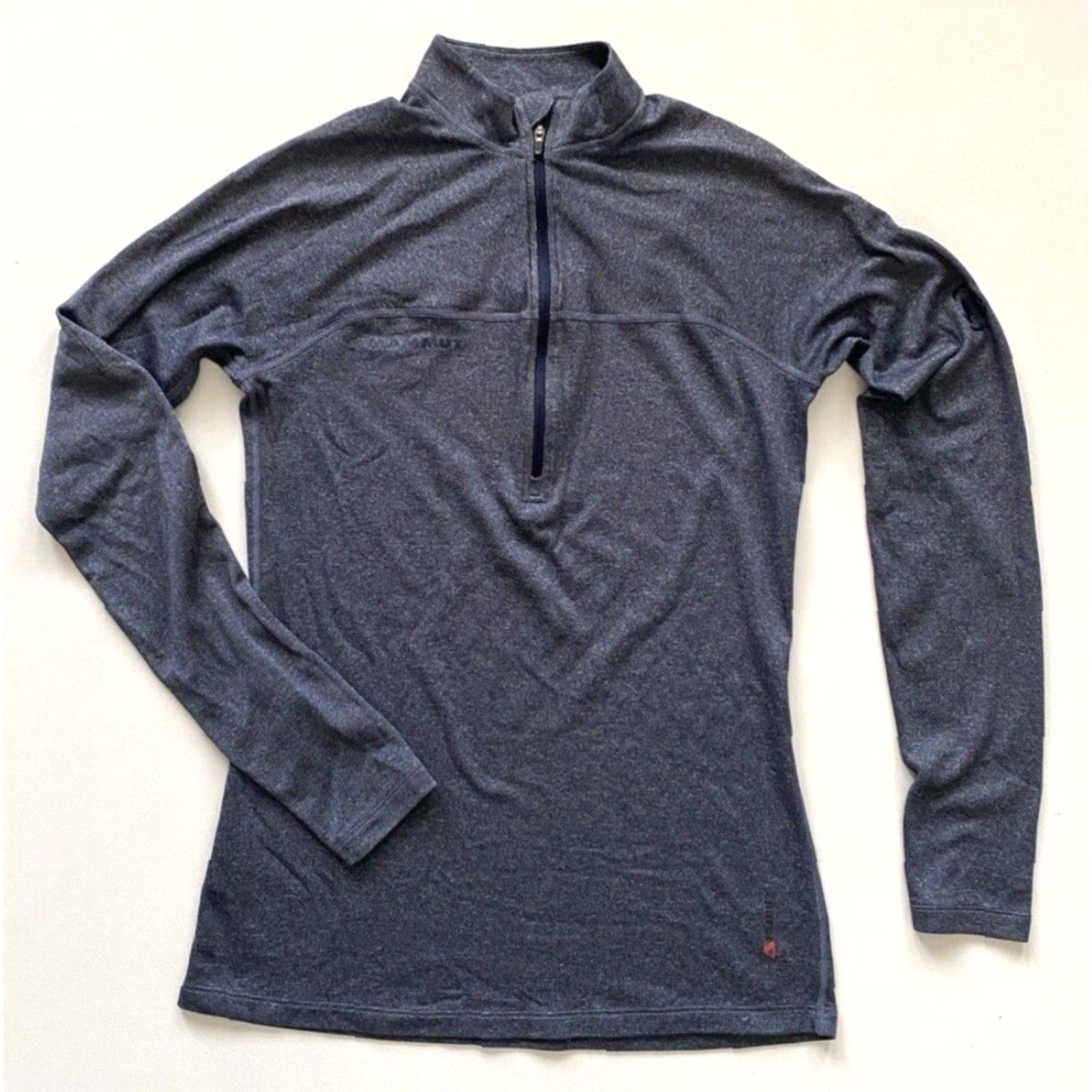 Mammut Mammut Men's T-Shirt Zip Half-Zip Long Sleeve Polartec Mid-layer Activewear Sz S Blue Logo Size US S / EU 44-46 / 1 - 2 Thumbnail