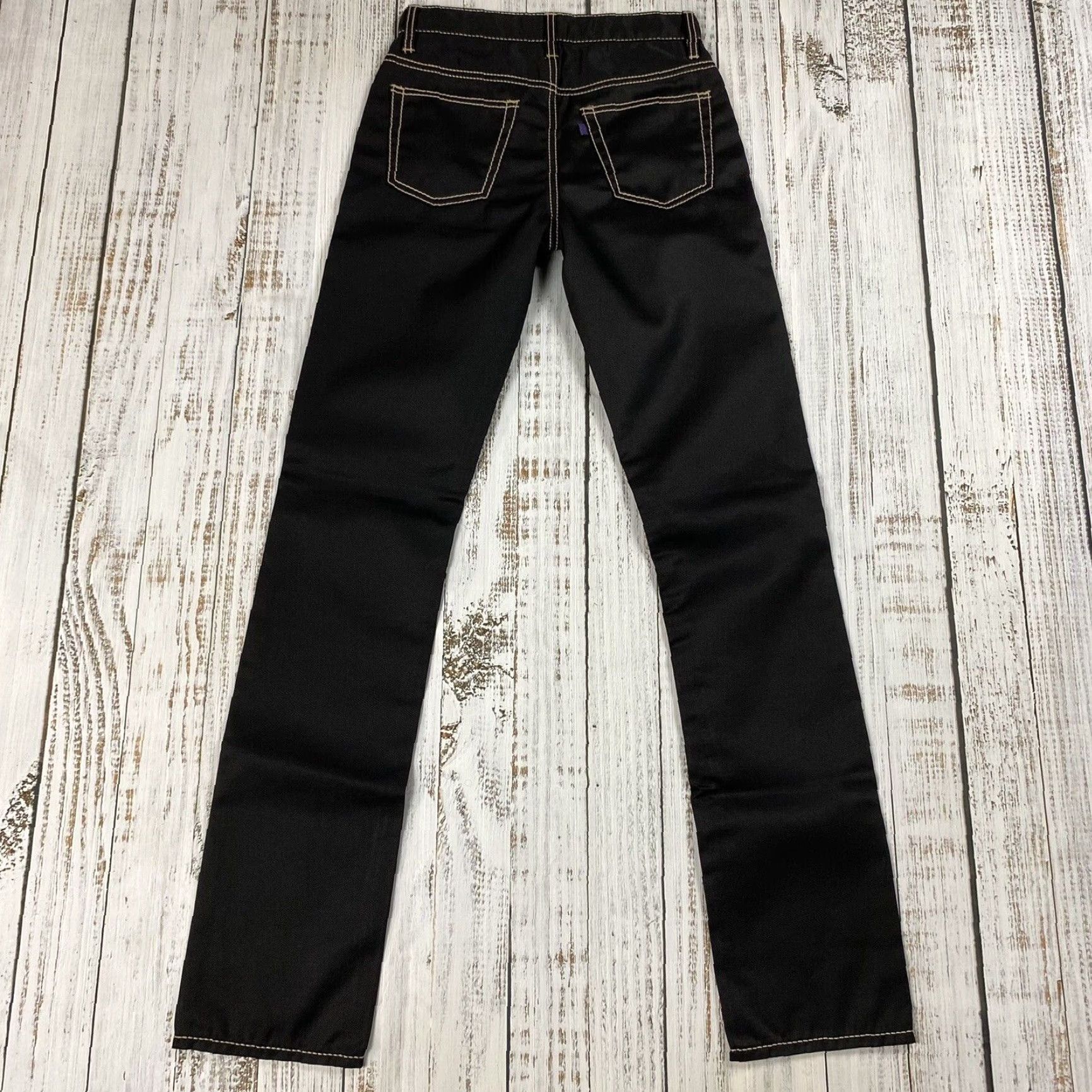 Eytys EYTYS Jeans 26 Black TAR Accented Designer Rick Owens 33.5L Glossy Size US 26 / EU 42 - 6 Thumbnail