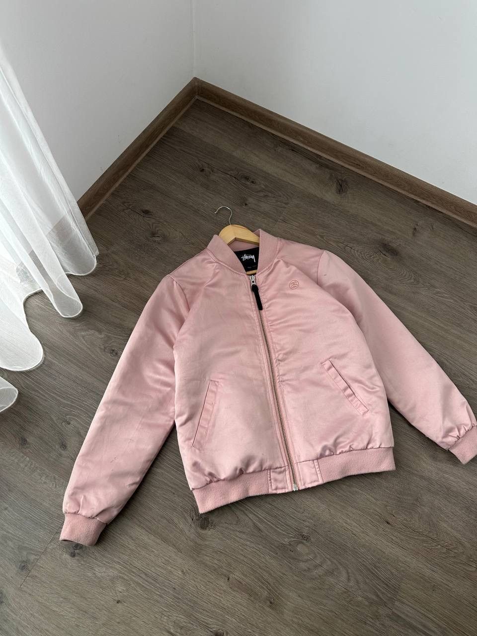 Stussy × Vintage Vintage Stussy Pink Distressed Bomber Jacket Size M / US 6-8 / IT 42-44 - 3 Thumbnail