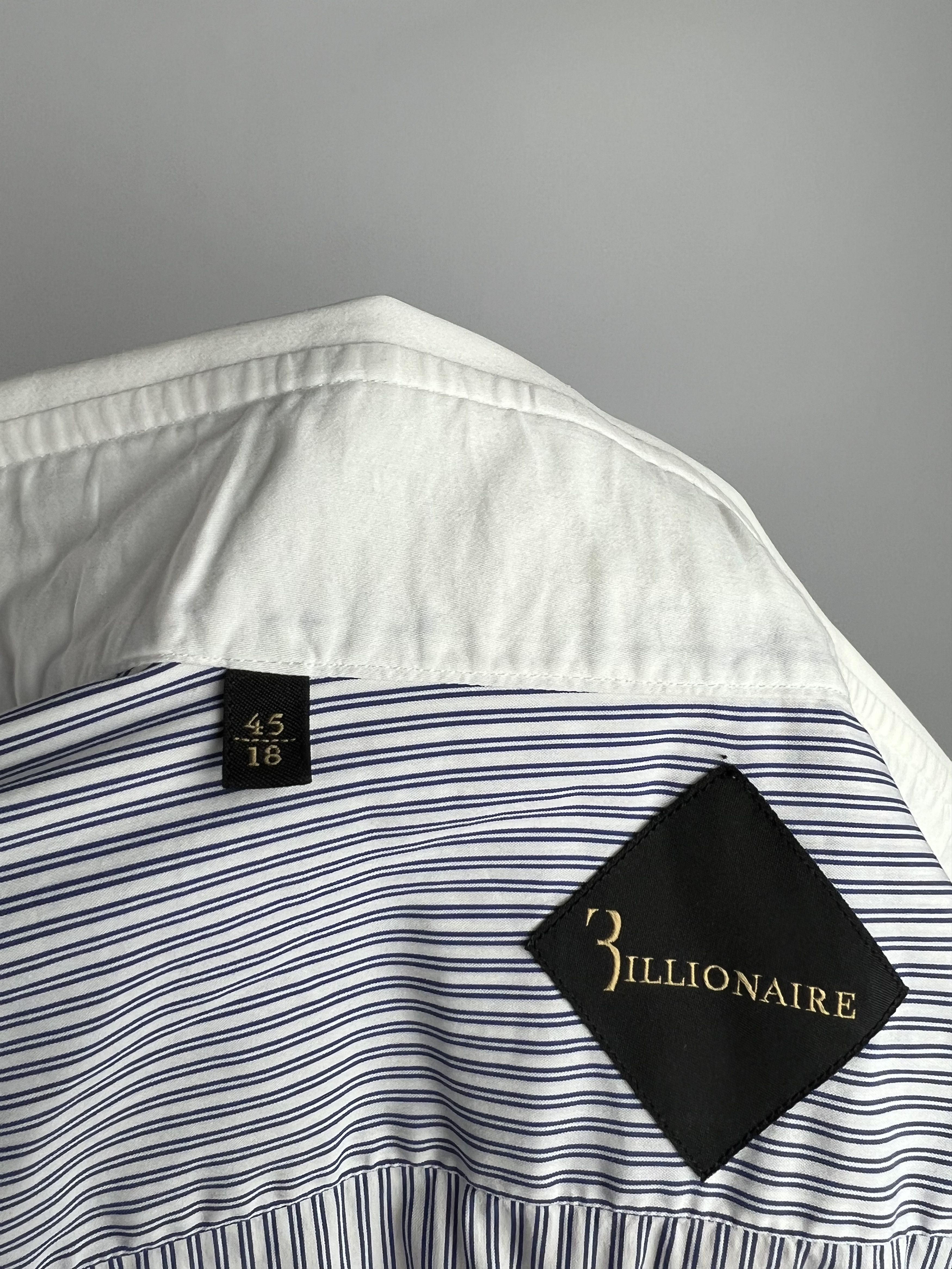 Billionaire Couture Striped Cristal Button Up Shirt 18/45