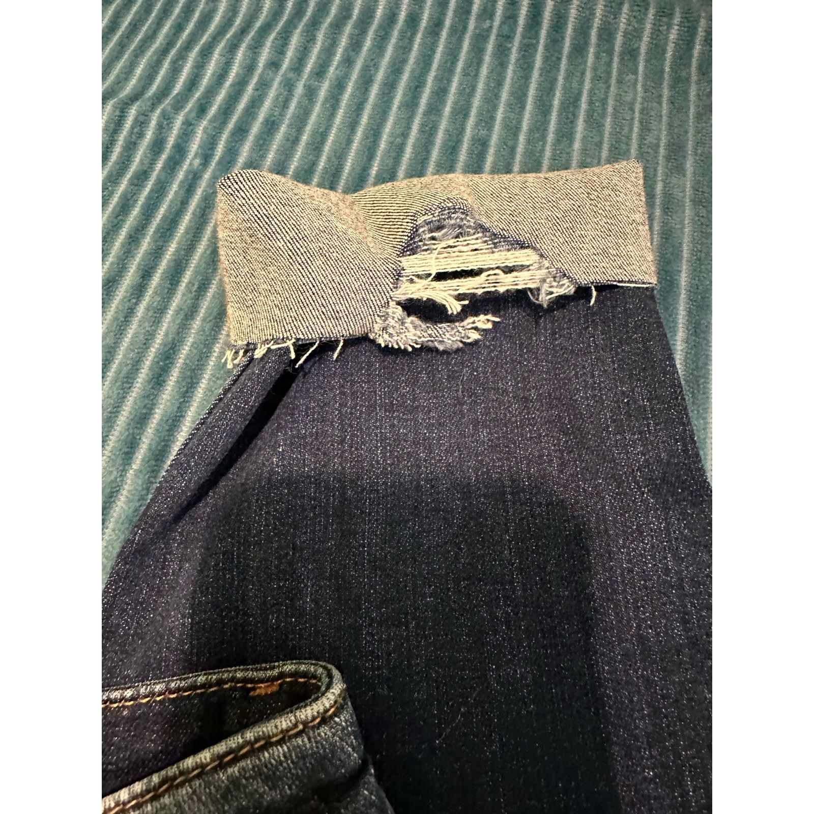 Other Vigoss Marley Skinny Jeans with Distressed Cuffs Size 31" - 3 Thumbnail