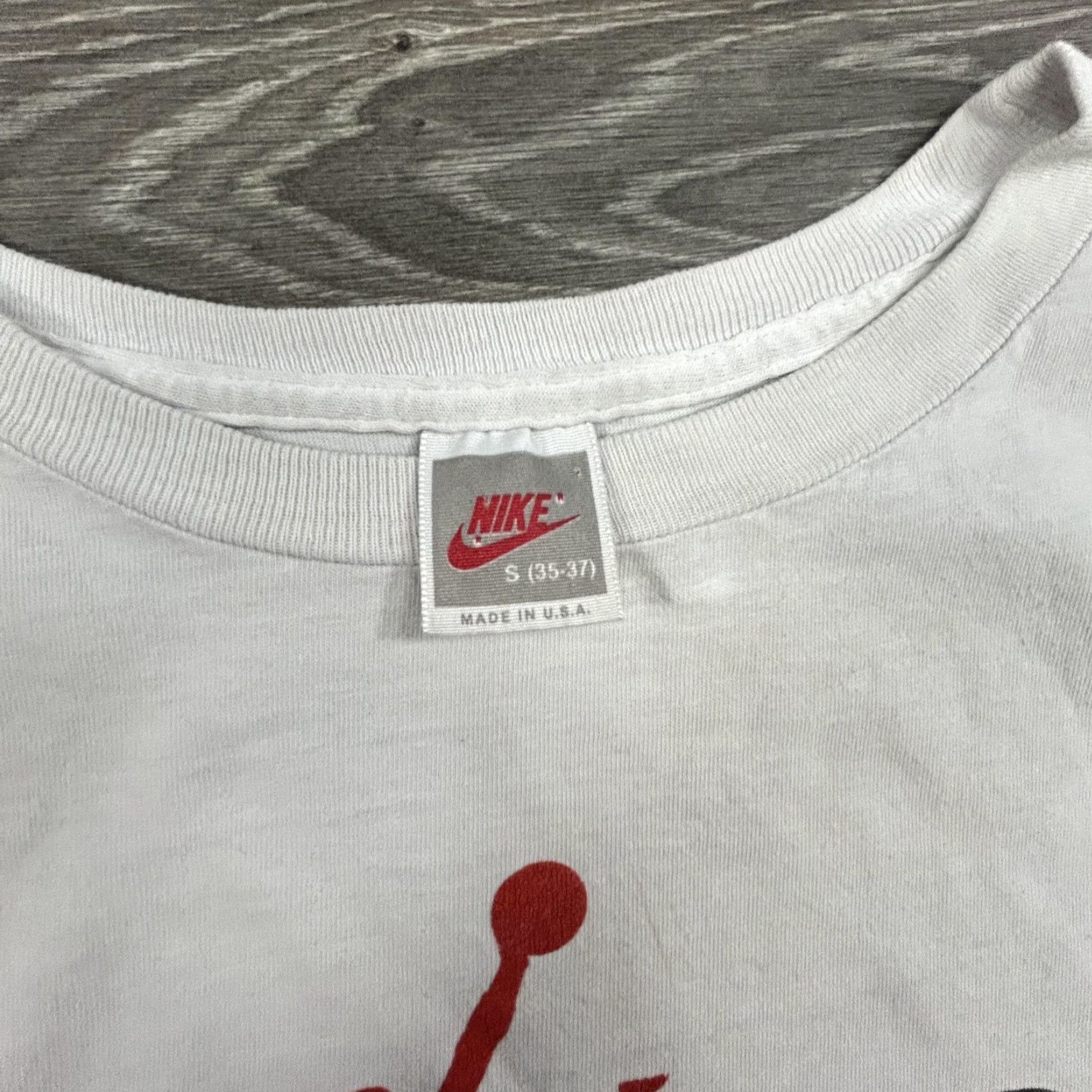 Nike VINTAGE Nike Air Jordan Shirt Mens Small White Jumpman Logo Made in USA 80s Size US S / EU 44-46 / 1 - 4 Thumbnail