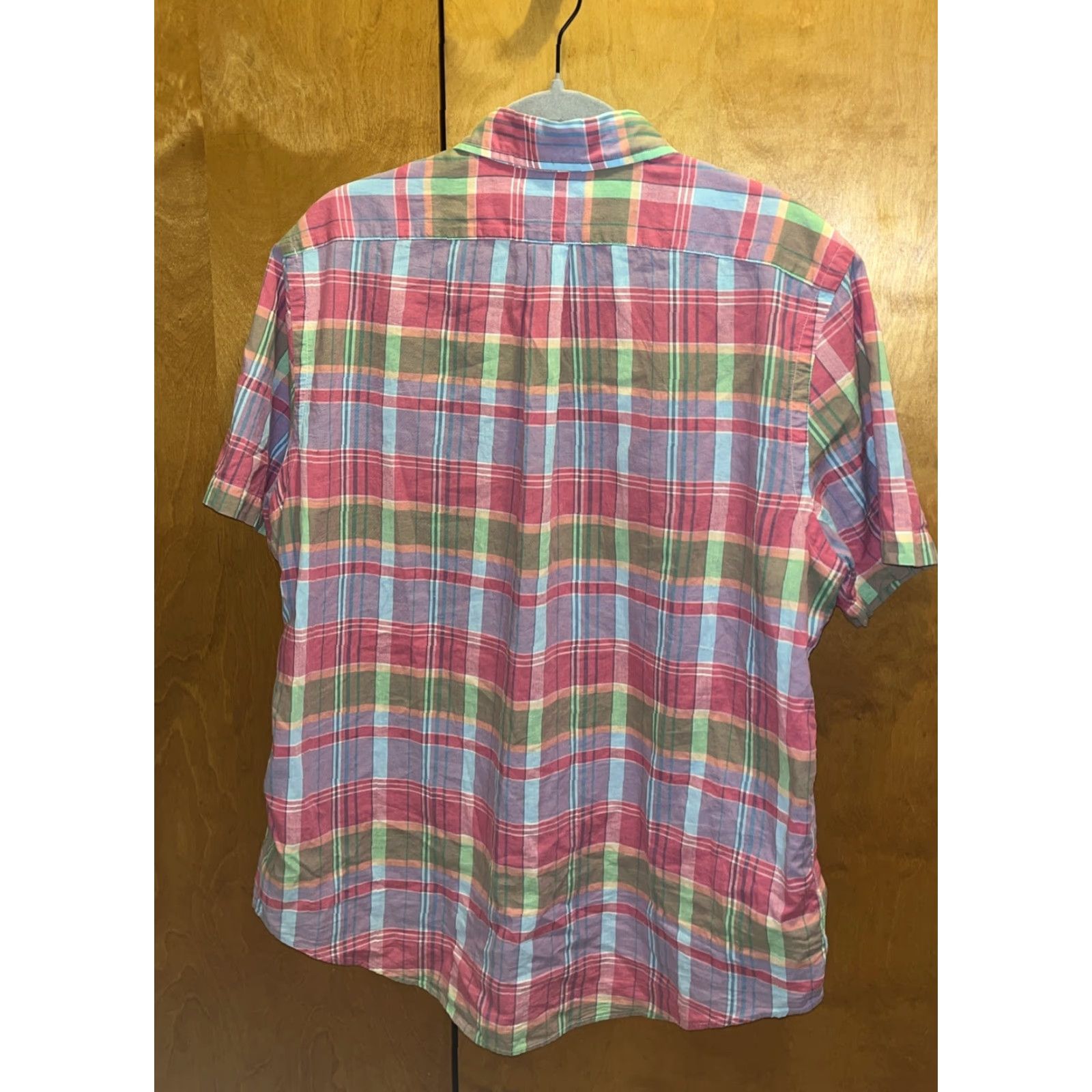 Ralph Lauren VINTAGE Ralph Lauren Men Large Short Sleeve Cotton Plaid Button-Down Shirt All Seasons Casual Workwear Size US L / EU 52-54 / 3 - 4 Thumbnail