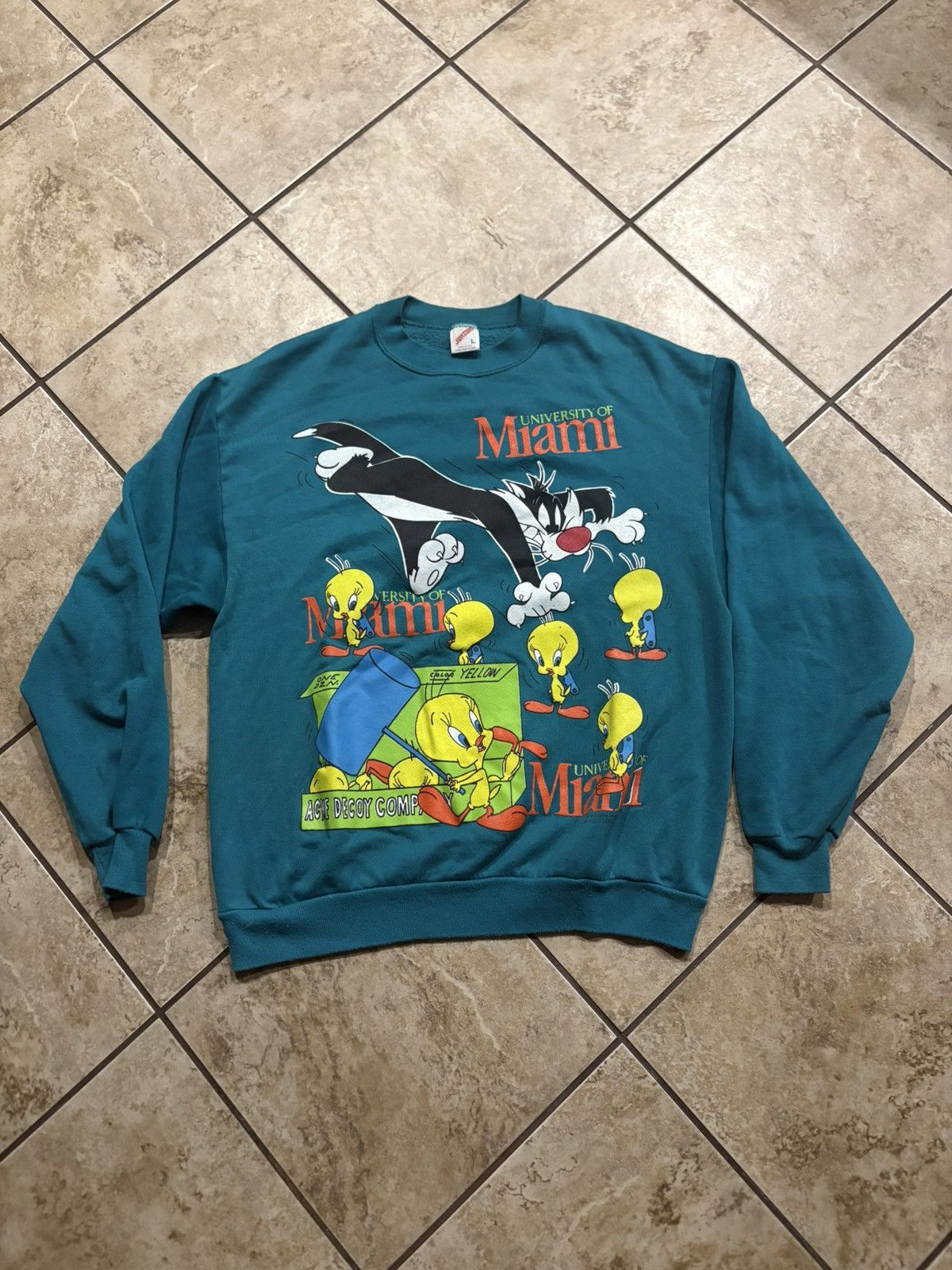 Jerzees Vintage college sweatshirt Size US L / EU 52-54 / 3 - 1 Thumbnail