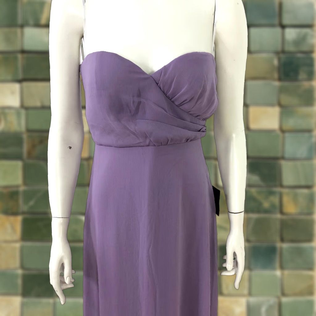 Lulus Lulus Maxi Dress Purple Strapless Cocktail Prom Women's MINT Small Sleeveless Sleeveless Zip Sweetheart Long Solid Size S / US 4 / IT 40 - 1 Thumbnail