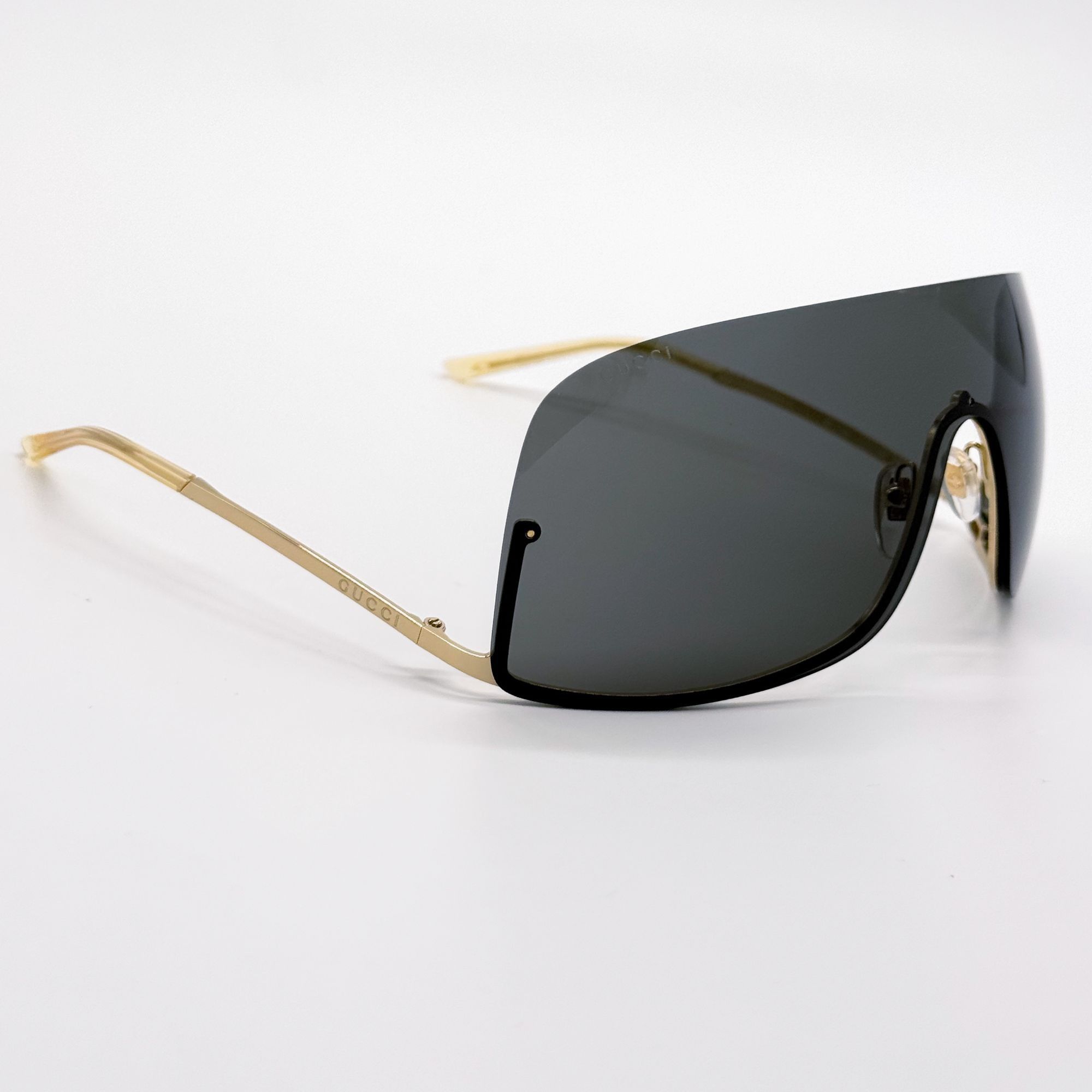 Gucci NEW GUCCI GG1560S 001 SHIELD GOLD UNISEX SUNGLASSES GUCCI Size ONE SIZE - 10 Thumbnail