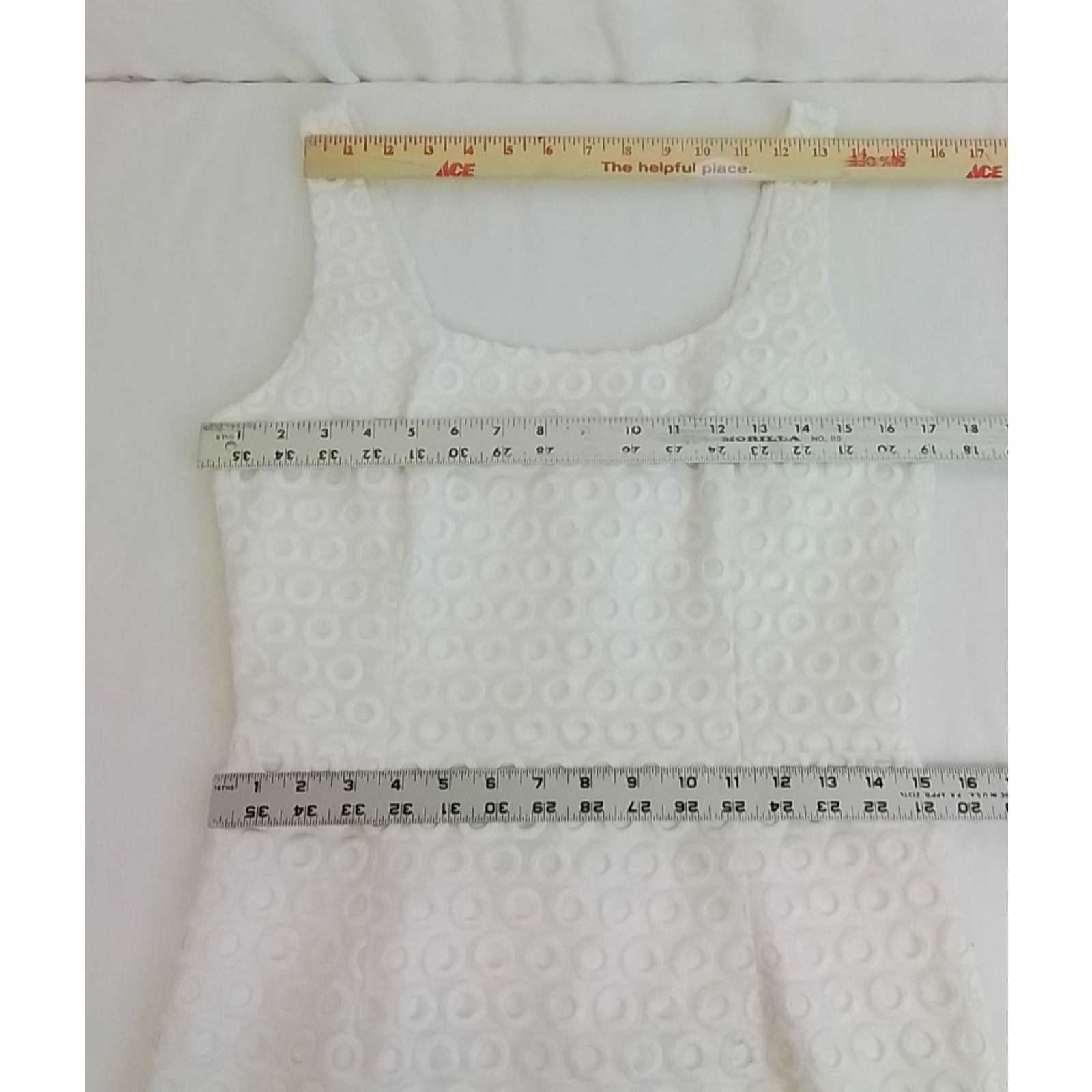 Lilly Pulitzer Lilly Pulitzer Mini Dress Women's 6 White Eyelet Sleeveless Size M / US 6-8 / IT 42-44 - 12 Thumbnail
