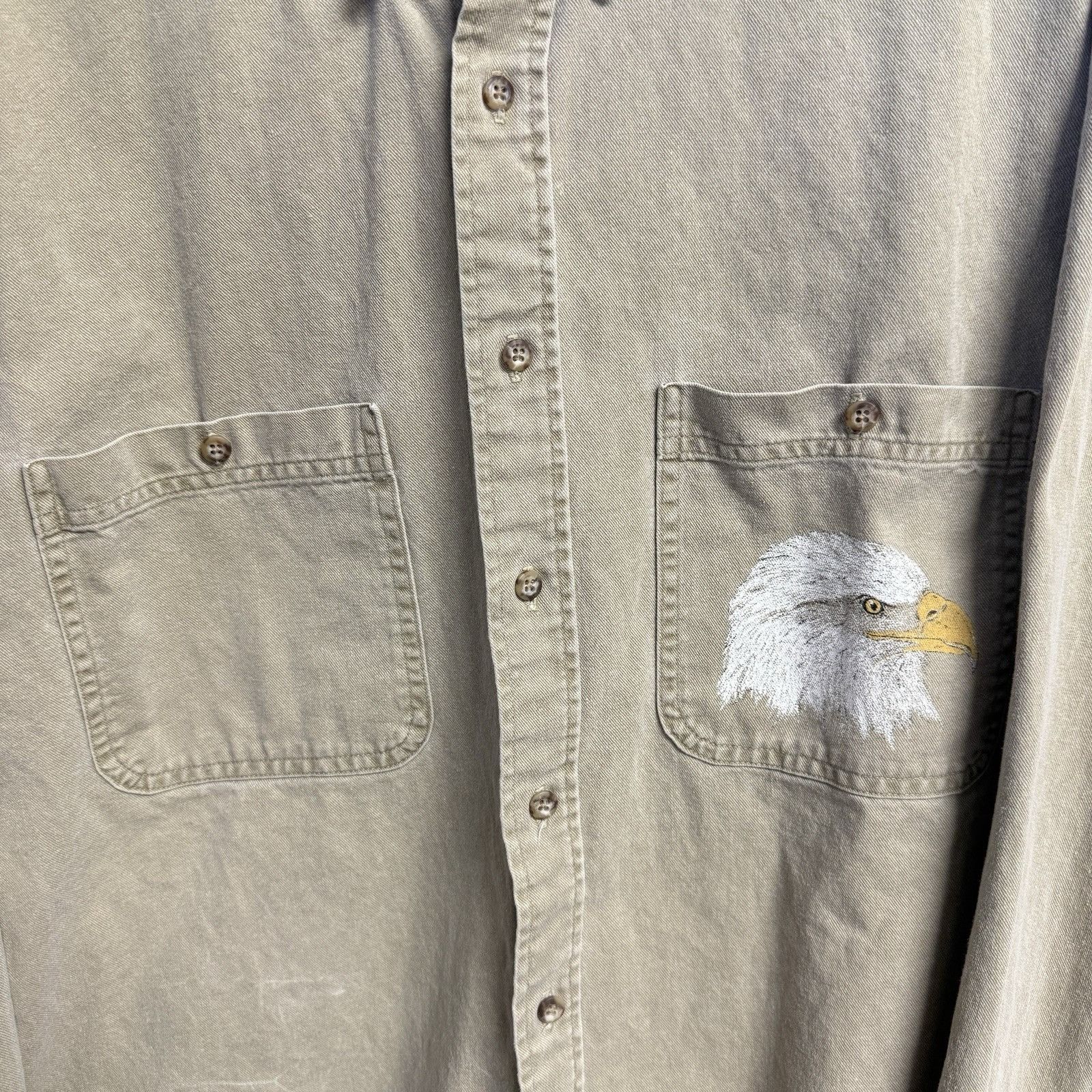 Coldwater Creek Vintage Coldwater Creek Eagle Button Up Shirt Mens Large 24x Size US L / EU 52-54 / 3 - 3 Thumbnail