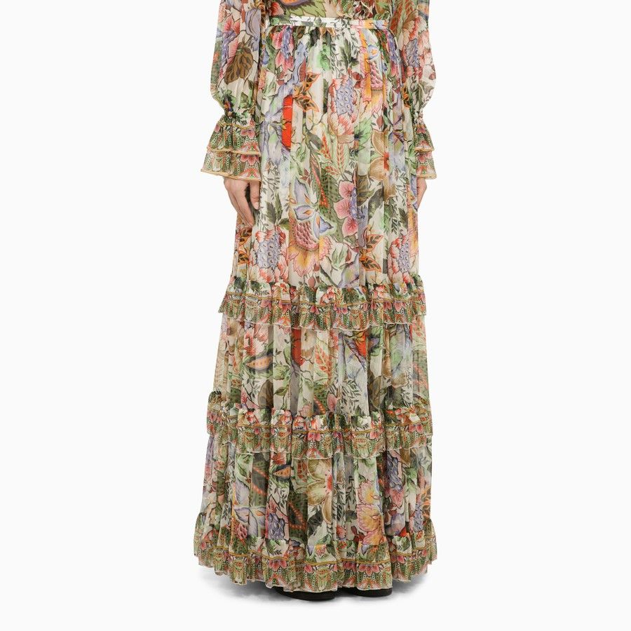 Etro o1d2blof0824 Long Silk Skirt in Multicolor Size 28" / US 6 / IT 42 - 3 Thumbnail