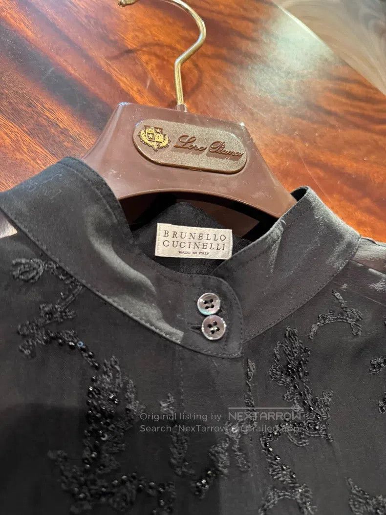 Brunello Cucinelli Brunello Cucinelli Heavy Embroidered Sequined Shirt Size L / US 10 / IT 46 - 5 Thumbnail