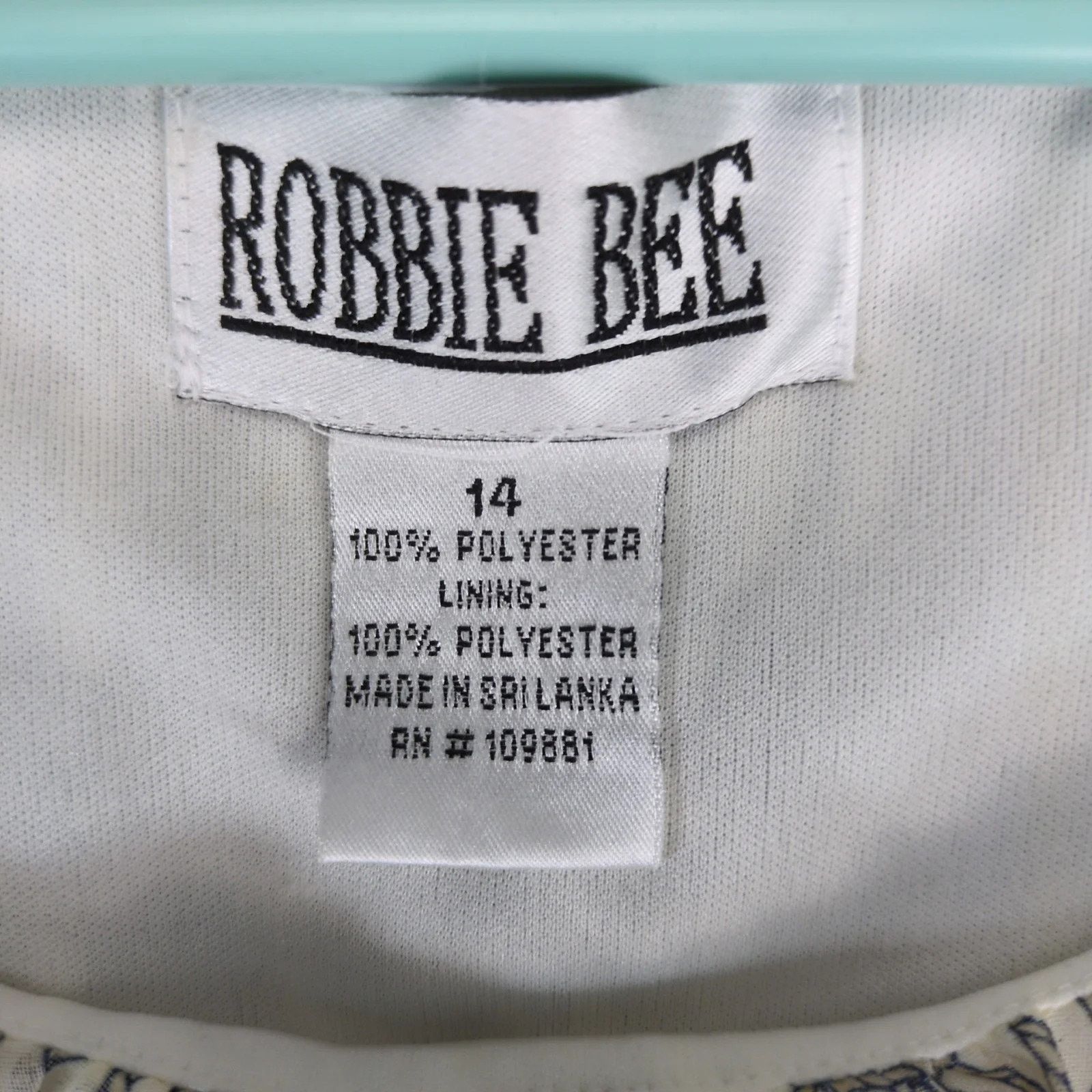 Other NWT Robbie Bee Blouson Dress Sz 14 Midi Rope Print Tie Belt Size XL / US 12-14 / IT 48-50 - 3 Thumbnail
