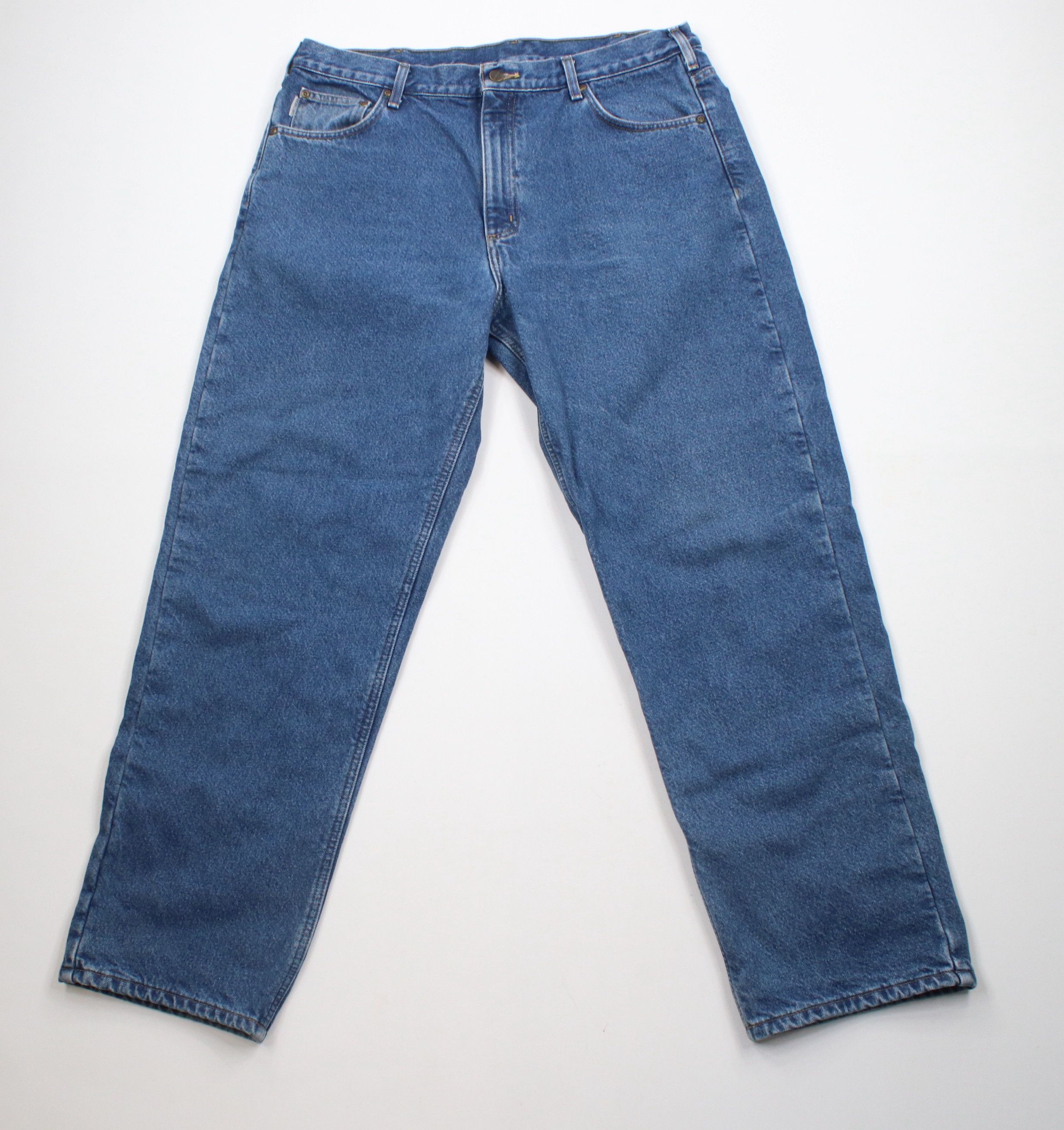 Carhartt × Vintage Vintage Carhartt Heavyweight Flannel Lined Relaxed Fit Jeans Size US 38 / EU 54 - 2 Thumbnail