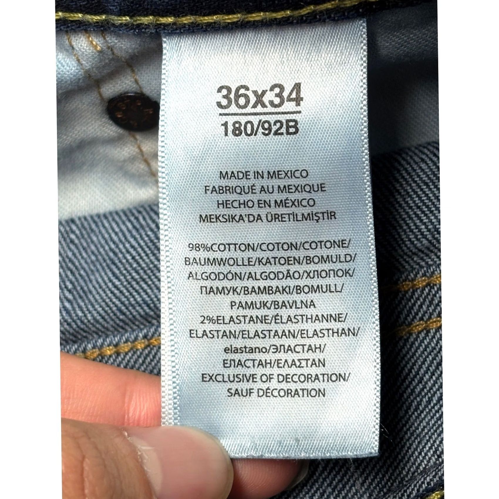 Polo Ralph Lauren Polo Ralph Lauren Classic Fit Jeans Indigo Blue 36x32 Straight Denim 5-Pocket Stretch Cotton Blend Mens Size US M / EU 48-50 / 2 - 5 Thumbnail