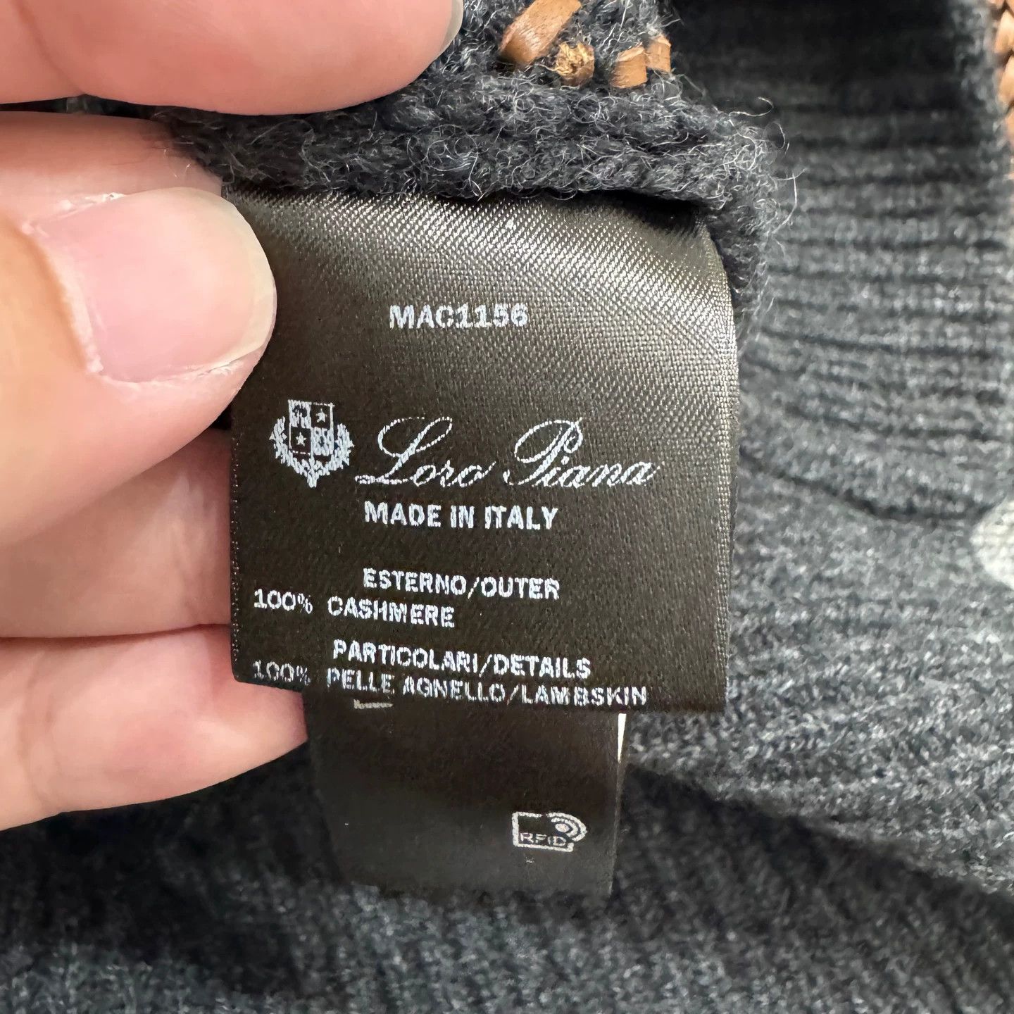 Loro Piana Loro Piana Leather & Cashmere Knit Sweater 48 Size US M / EU 48-50 / 2 - 3 Thumbnail