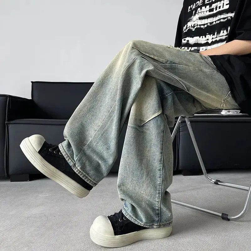 Japanese Brand Retro loose straight leg slightly flared jeans Size US 32 / EU 48 - 4 Thumbnail