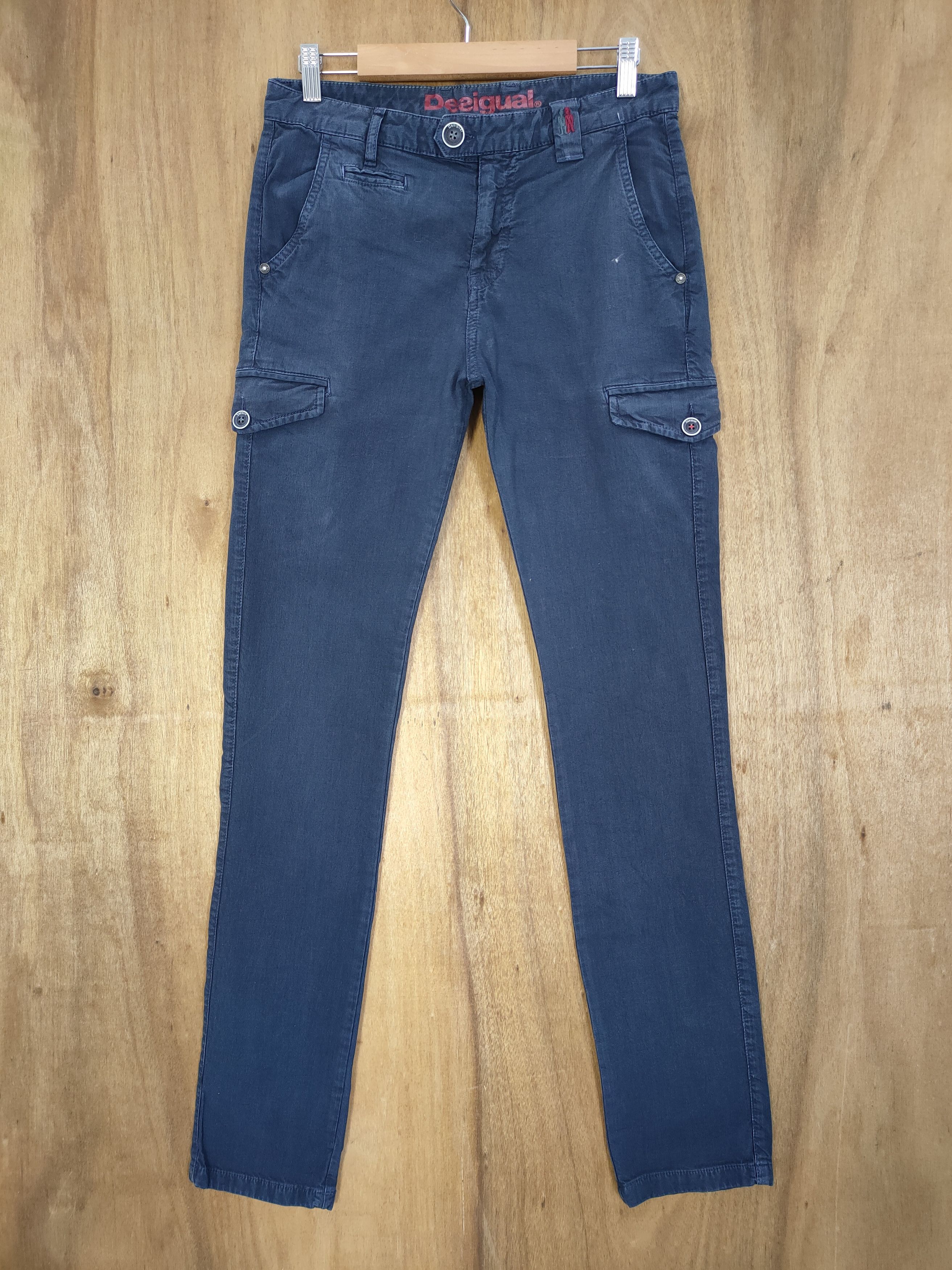 Desigual DESIGUAL DARK BLUE SKINNY CARGO PANTS Size US 30 / EU 46 - 1 Thumbnail