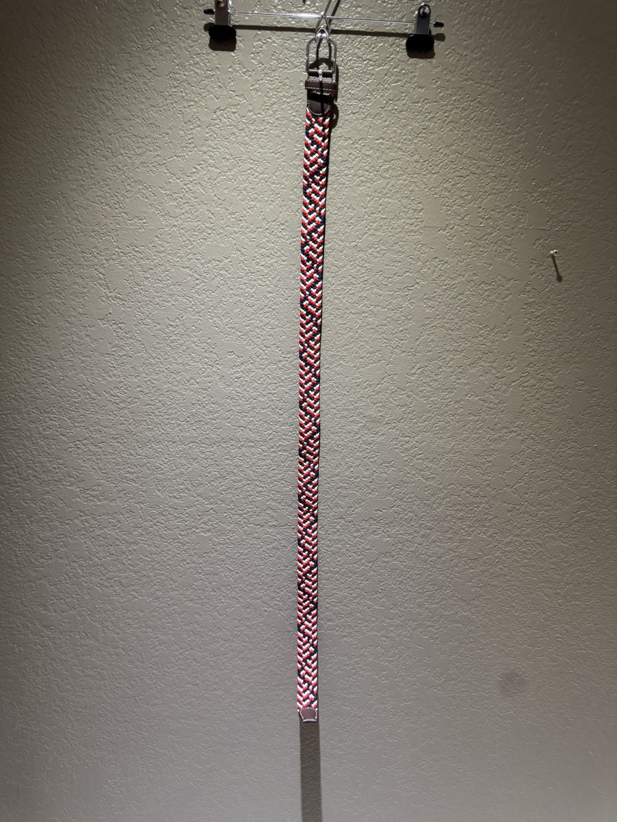 Vintage NEW * Vintage Red White and Blue Braided Belt Silver Size ONE SIZE - 1 Thumbnail