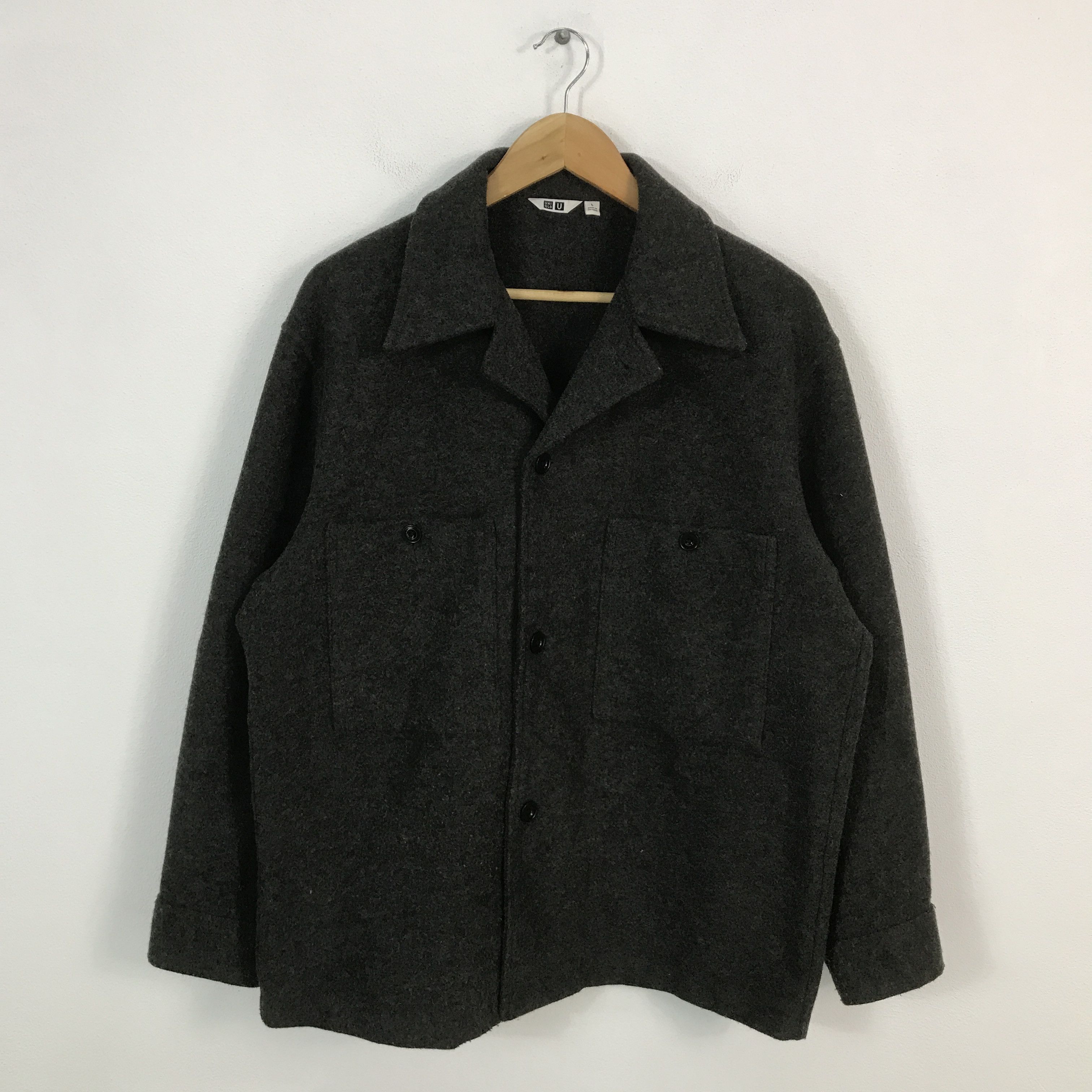 Christophe Lemaire × Uniqlo Lemaire x Uniqlo Wool button jacket Size US L / EU 52-54 / 3 - 1 Thumbnail