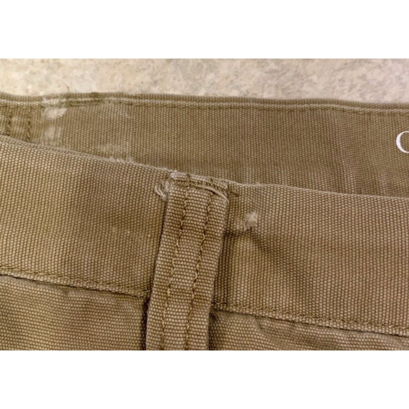 Croft & Barrow Croft & Barrow Men Cargo Pants 40x27 Tan Canvas Workwear 100% Cotton Classic Fit Brown Cargo Pocket Zip Button Front Flat Front Size US 40 / EU 56 - 5 Thumbnail