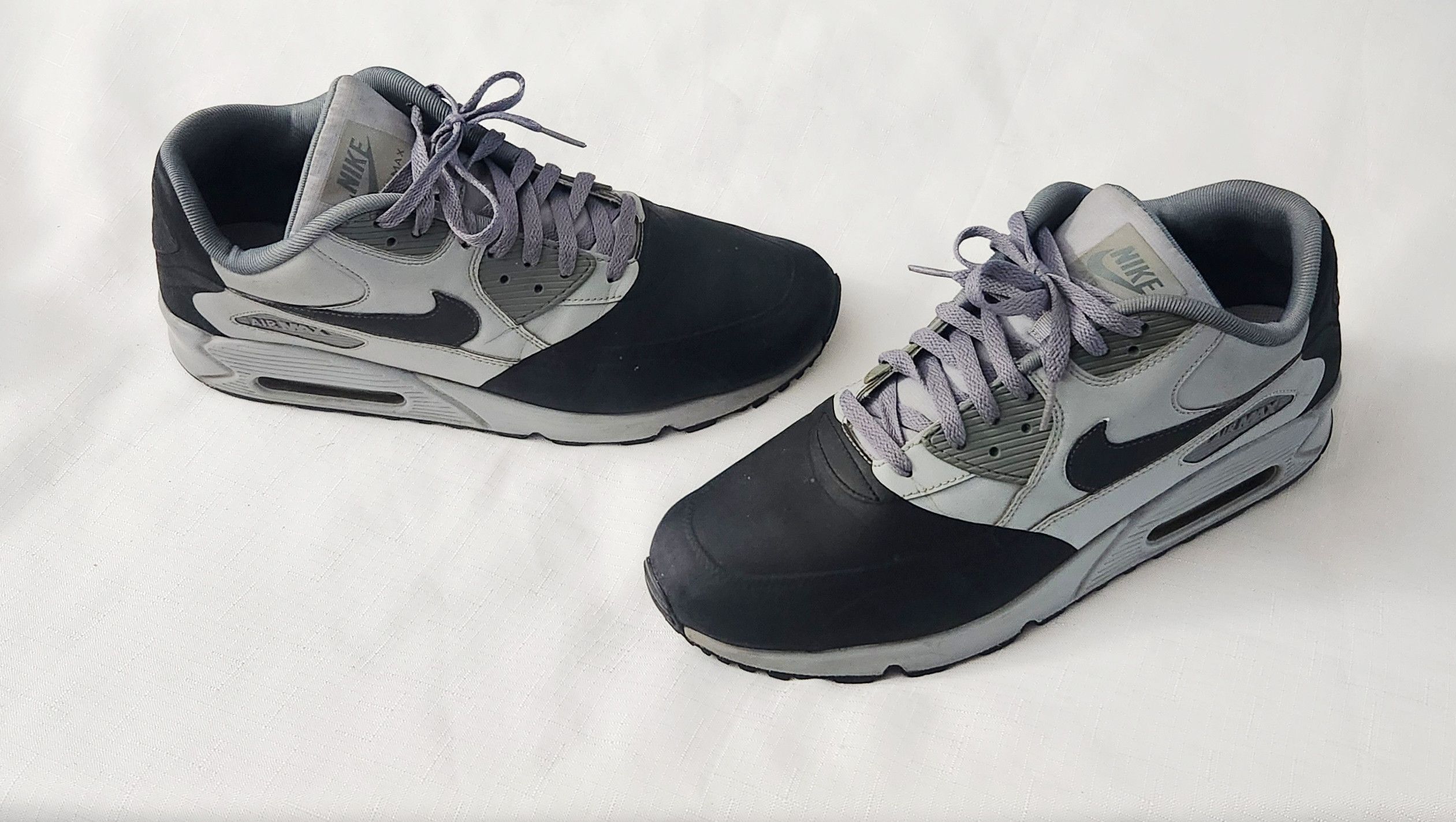Nike Nike Air Max 90 Premium SE Wolf Grey Anthracite 858954-001 Size US 13 / EU 46 - 2 Thumbnail
