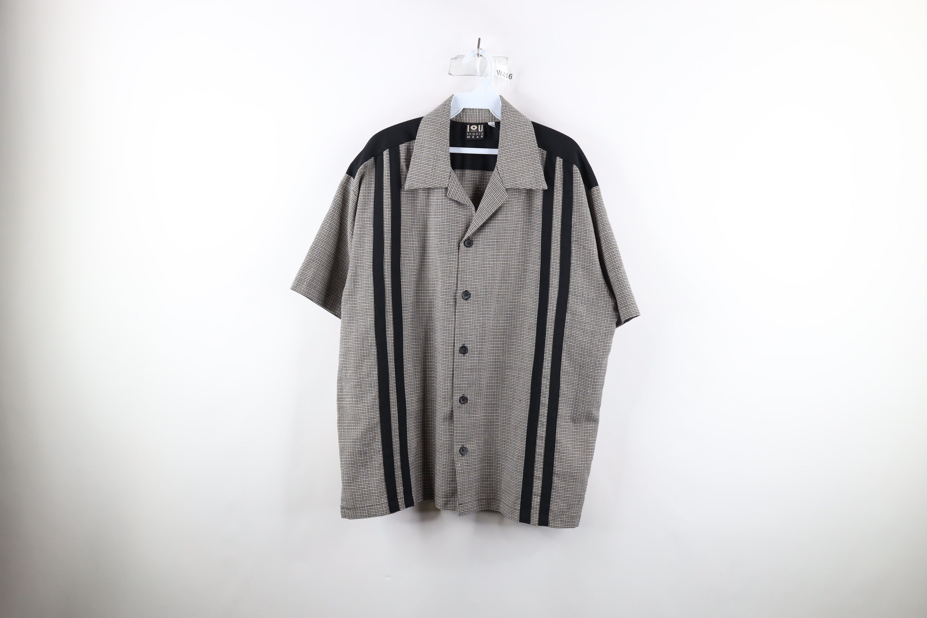 Vintage Vintage 90s IOU Zig Zag Striped Collared Camp Button Shirt ...