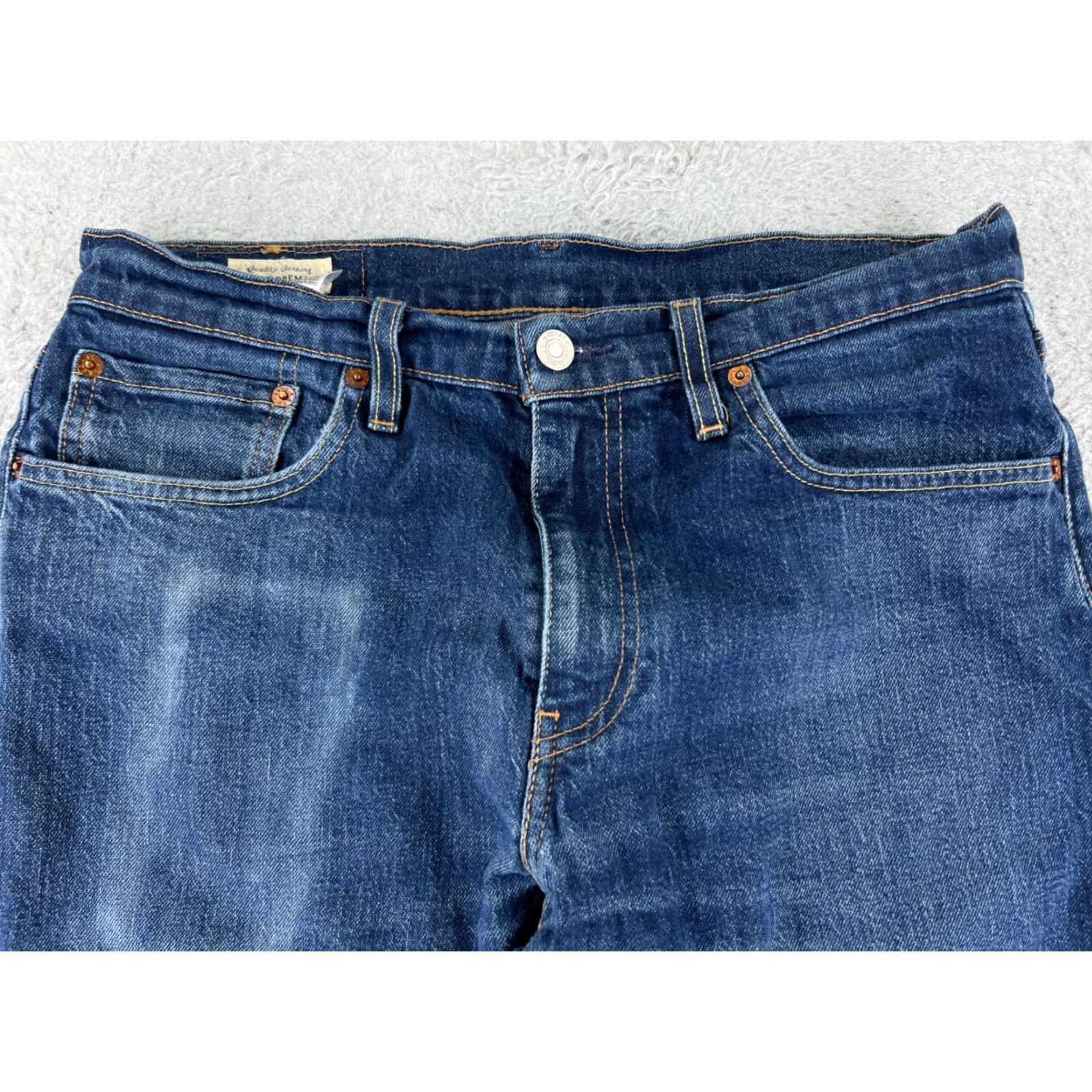 Levi's VINTAGE Levis Jeans Adult 31 Blue Denim 512 Premium Slim Tapered 30x29.5 Mens Regular Jeans Size US 31 - 4 Thumbnail
