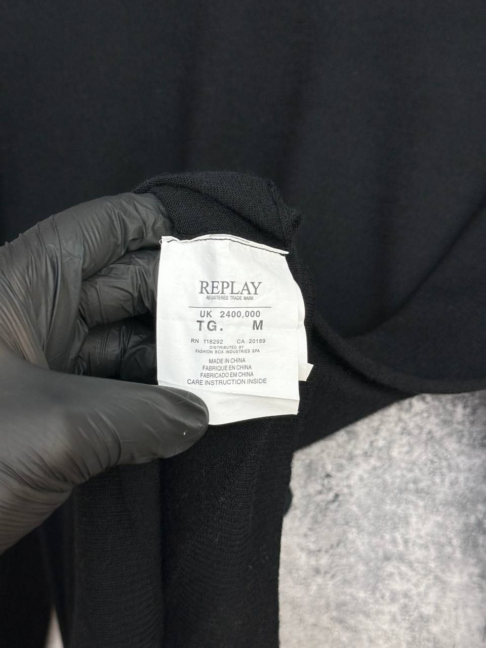 Replay Replay Exclusive Knitwear 100% Lana Wool Sweater Black Crew Size M / US 6-8 / IT 42-44 - 13 Thumbnail