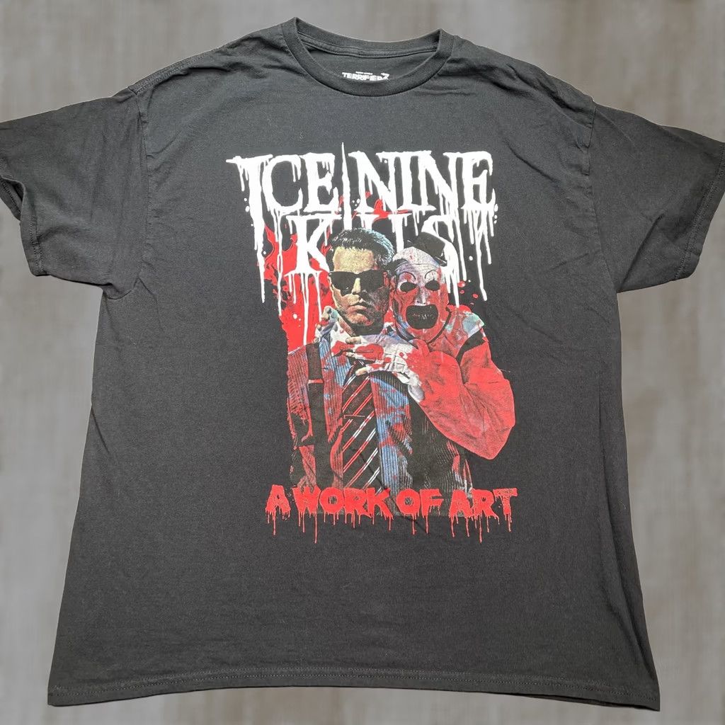 Vintage Ice Nine Kills Shirt Mens XL Black Art The Clown Graphic
