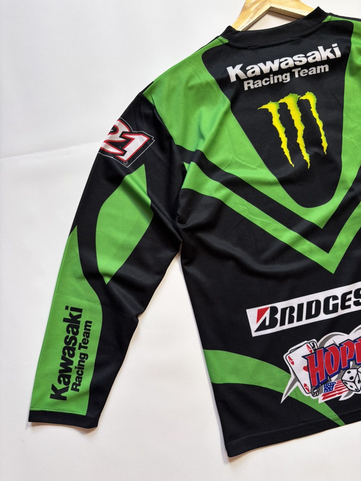 Vintage MONSTER KAWASAKI ASAP ROCKY VINTAGE RETRO RACING JERSEY (XL) Size US XL / EU 56 / 4 - 7 Thumbnail