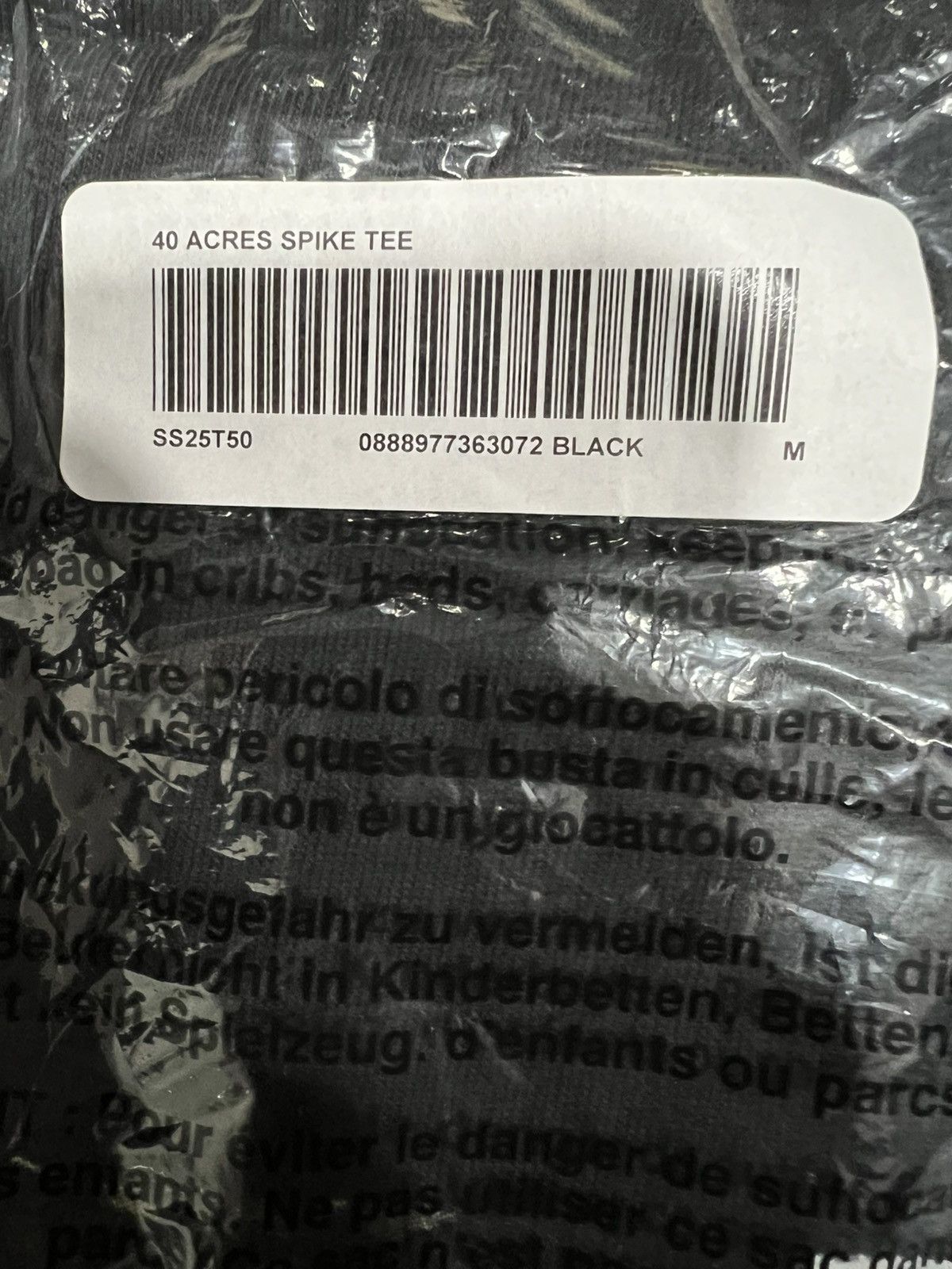Supreme Supreme 40 Acres Spike Tee Black Size US M / EU 48-50 / 2 - 5 Thumbnail