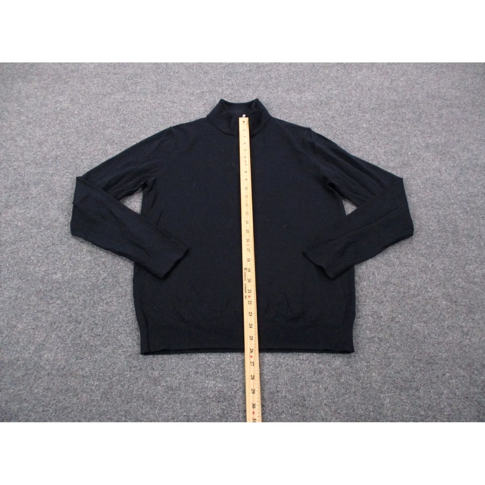 Reiss Reiss Mens Sweater Black Fleece Knit Pullover 1/4 Zip Lightweight Pockets Logo Outdoor 1/4 Zip Wool Size US M / EU 48-50 / 2 - 3 Thumbnail