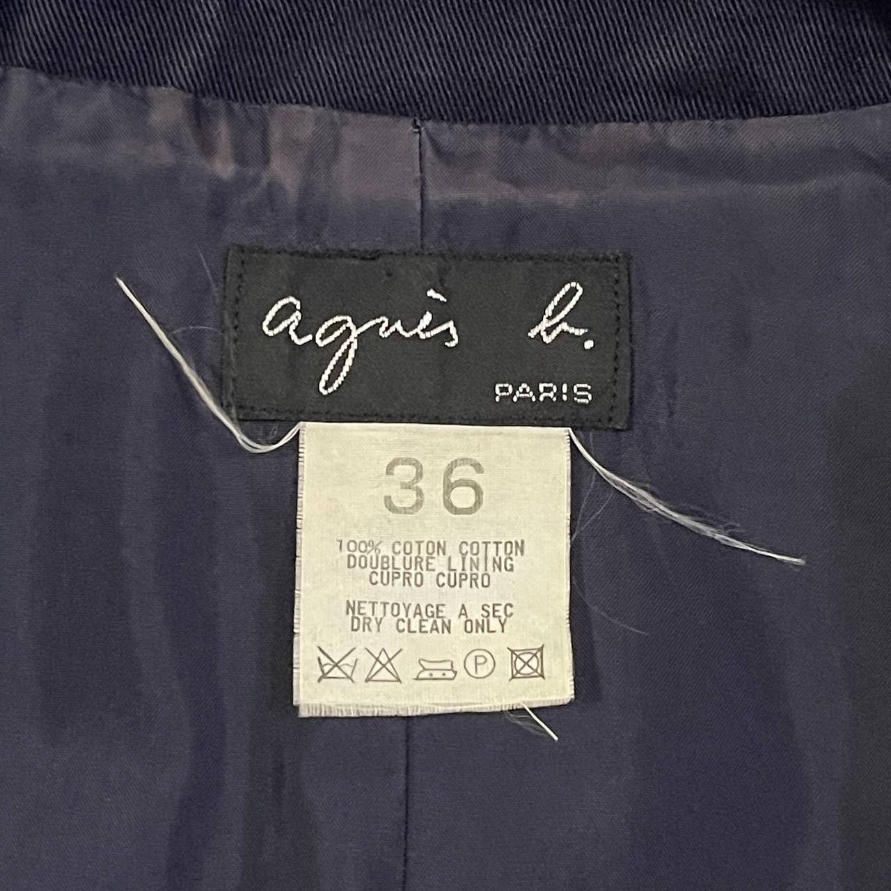 agnes b. Vintage Agnes B. Paris Double Breasted Coat Size XS / US 0-2 / IT 36-38 - 9 Thumbnail