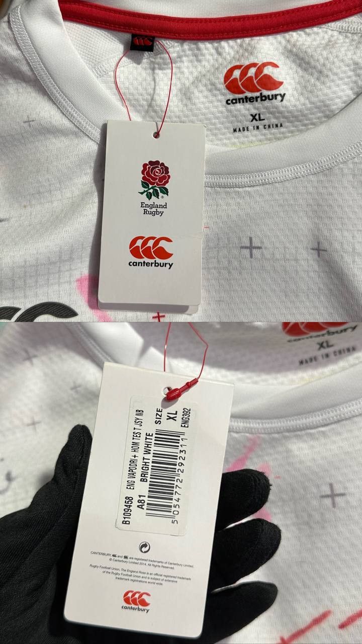 Canterbury of New Zealand NEW Canterbury England Rugby Shirt jersey 2018/ 19 autograph Size US XL / EU 56 / 4 - 3 Thumbnail