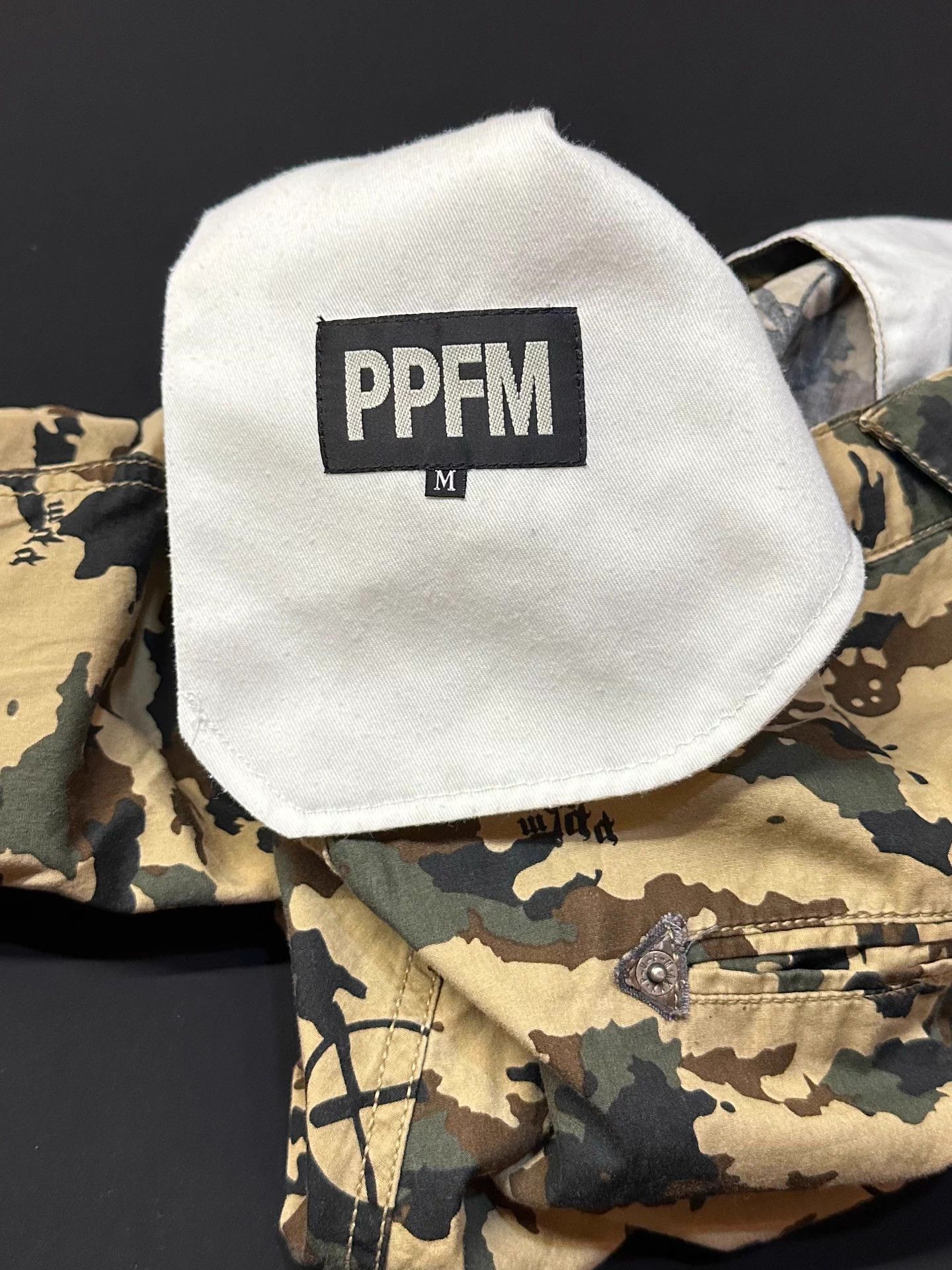 PPFM Vintage 90s PPFM Camo Cargo Mid-Length Japan Rare Size US 32 / EU 48 - 6 Thumbnail