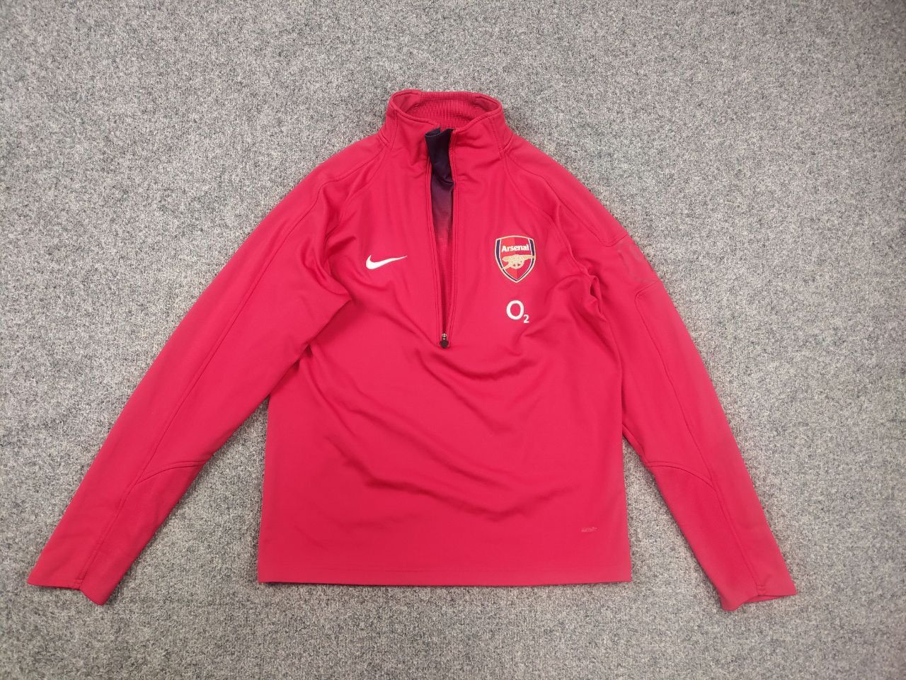 Vintage 05-06 Nike o2 Arsenal Football Zip Sweatshirt Soccer