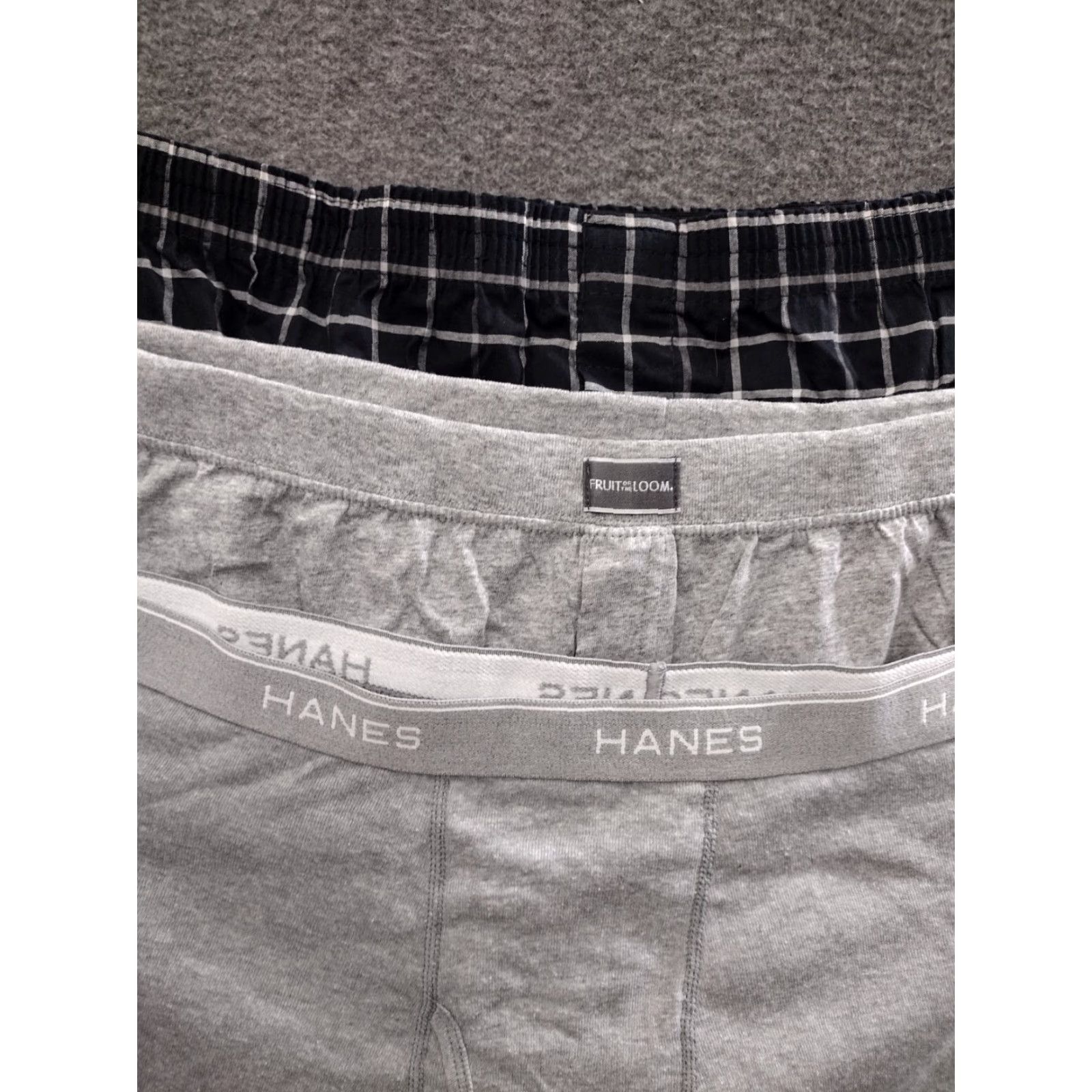 Hanes Hanes + Fruit of the Loom + George Assorted Boxers Multicol Underwear 3 Pack 3XL Size 48R - 7 Thumbnail