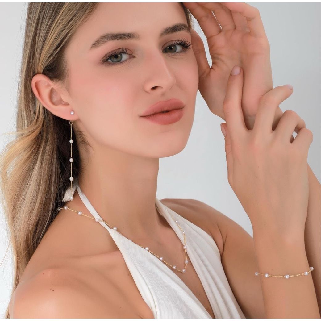 Other 14 K Gold Plated and Faux Pearl Three Piece Jewelry Suite Size ONE SIZE - 5 Thumbnail