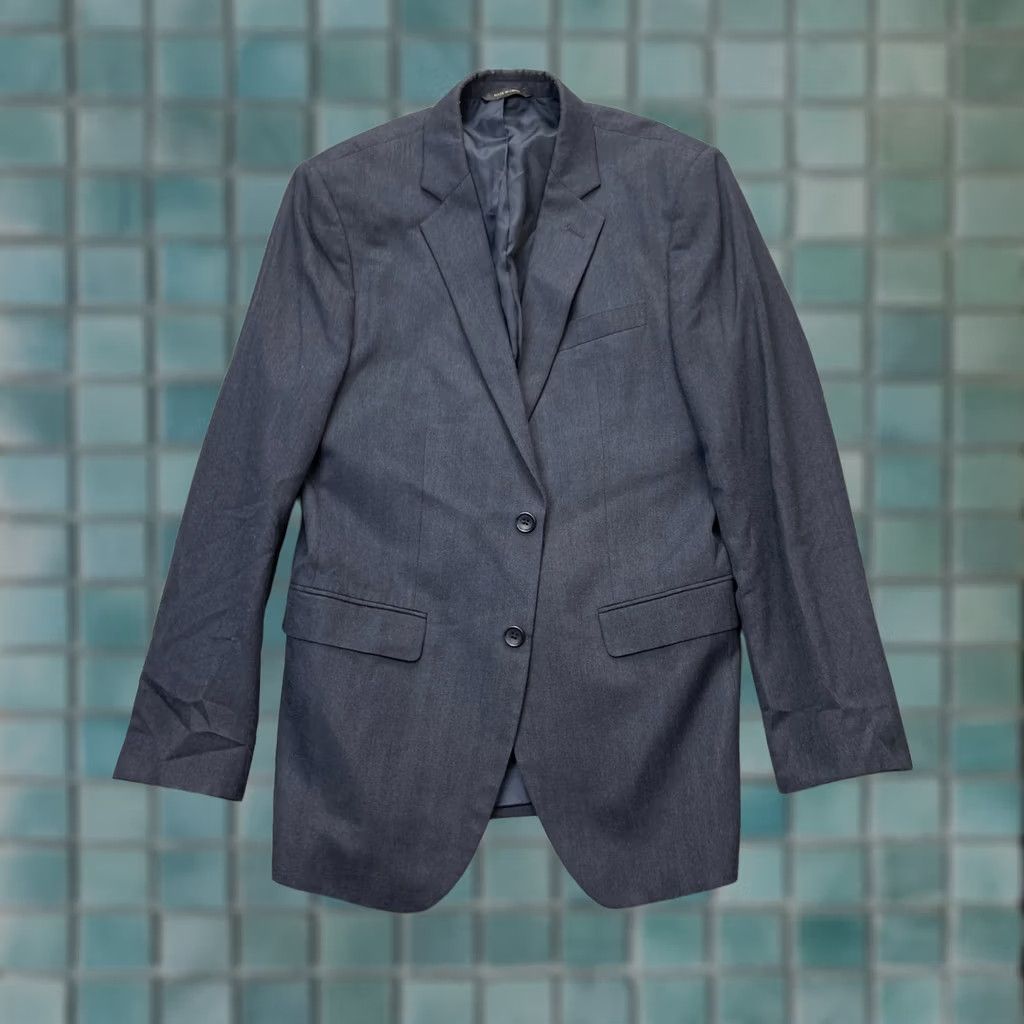 Banana Republic Banana Republic Blazer Mens 40R Gray Coat Slim Fit Single-Breasted Notch Lapel Two-Button Size 40R - 1 Thumbnail